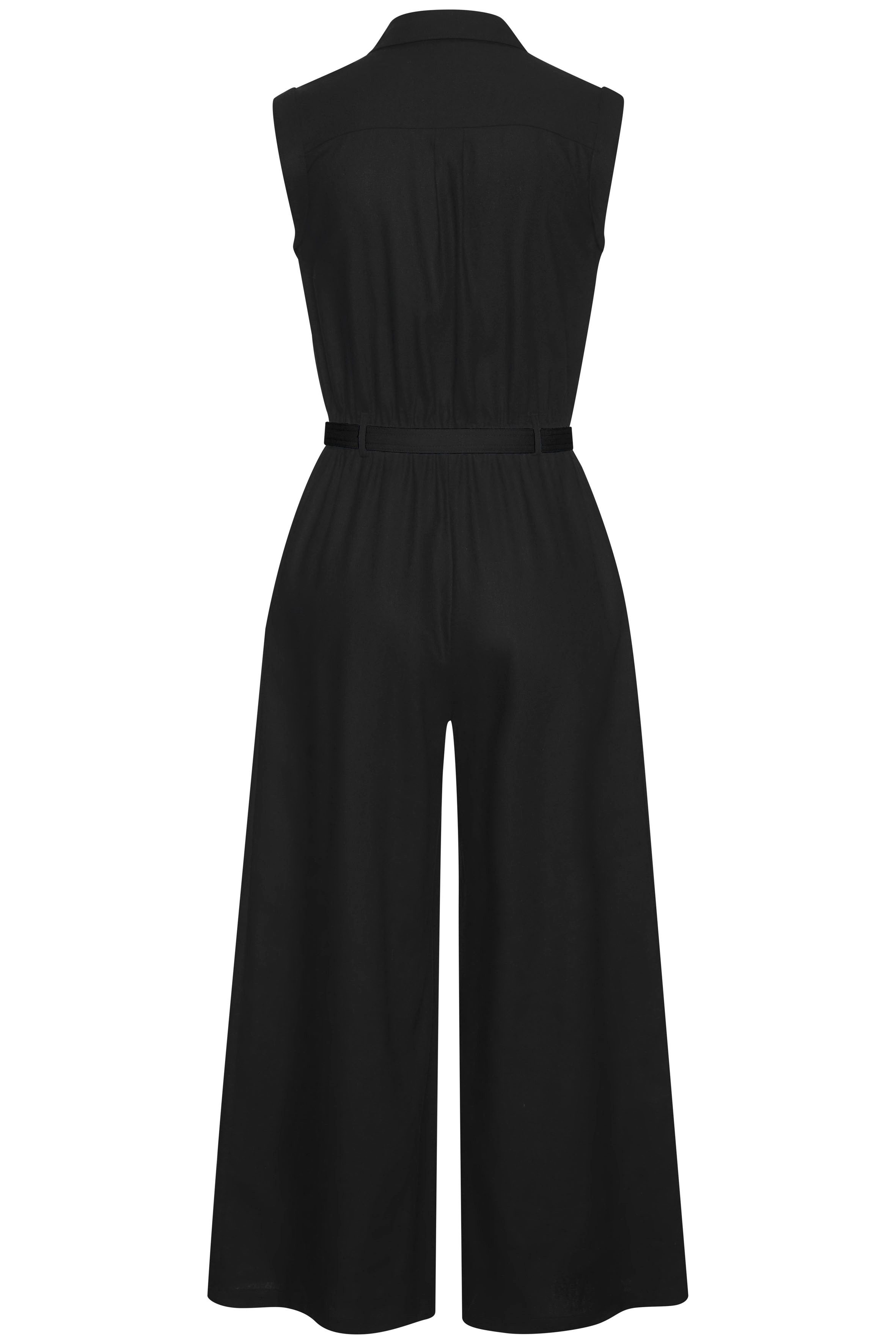 Buffalo Jumpsuit van linnenmix, zomerse jumpsuit met zakken (Met een bindceintuur)