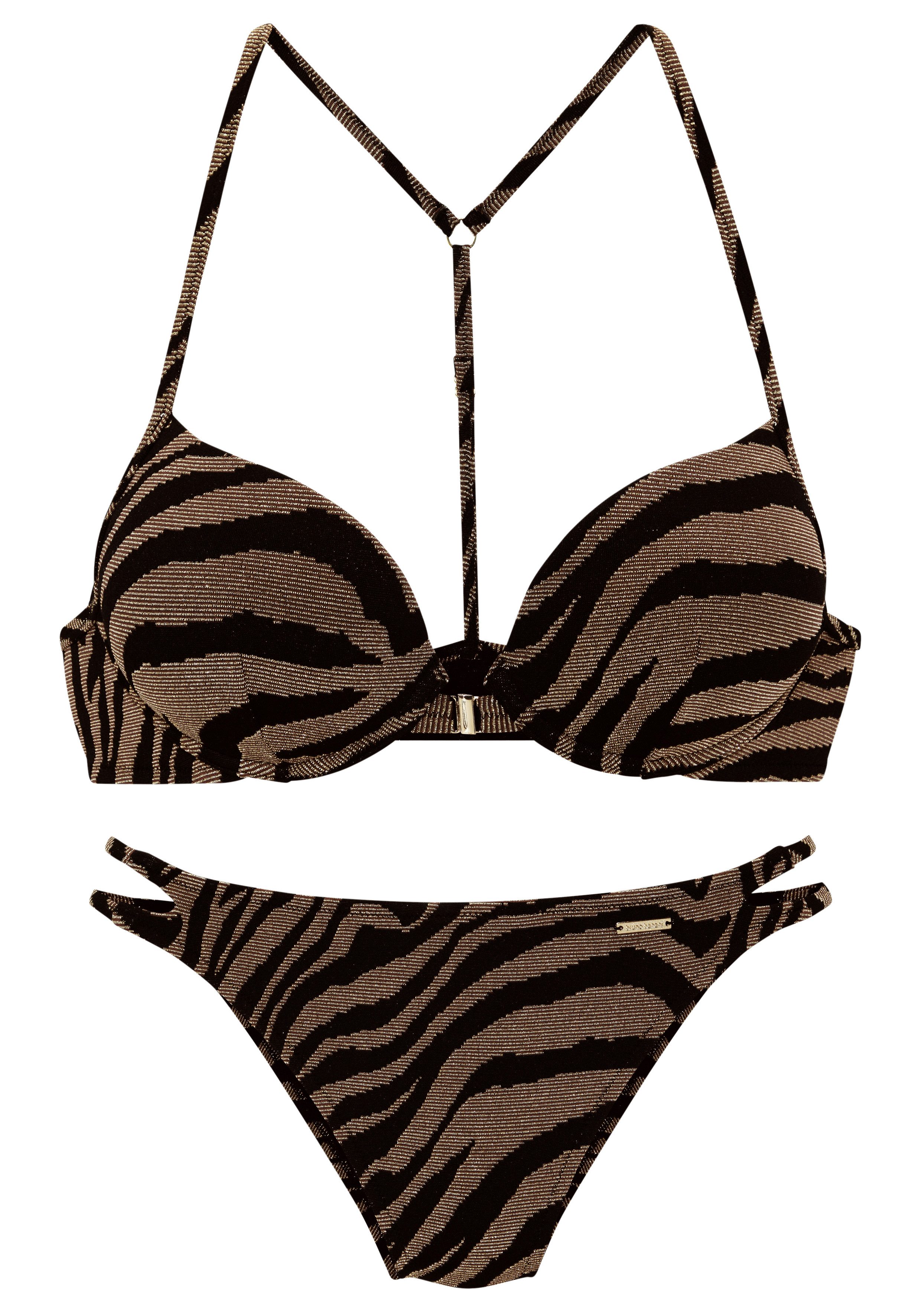 Bruno Banani Push-upbikini in tweekleurige animal-look
