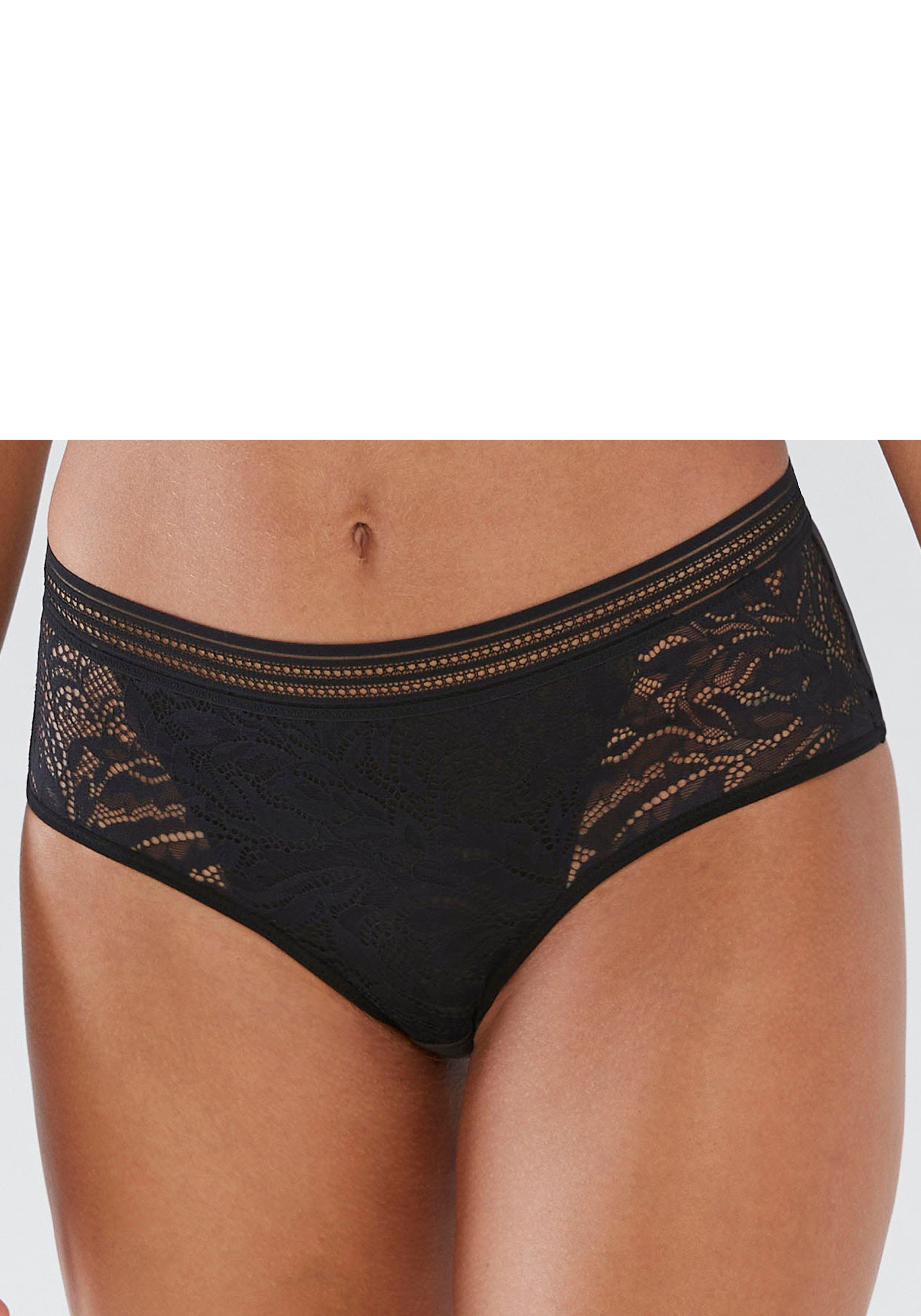 s.Oliver RED LABEL Beachwear Hipster uit transparante kant en zacht microtouch-materiaal