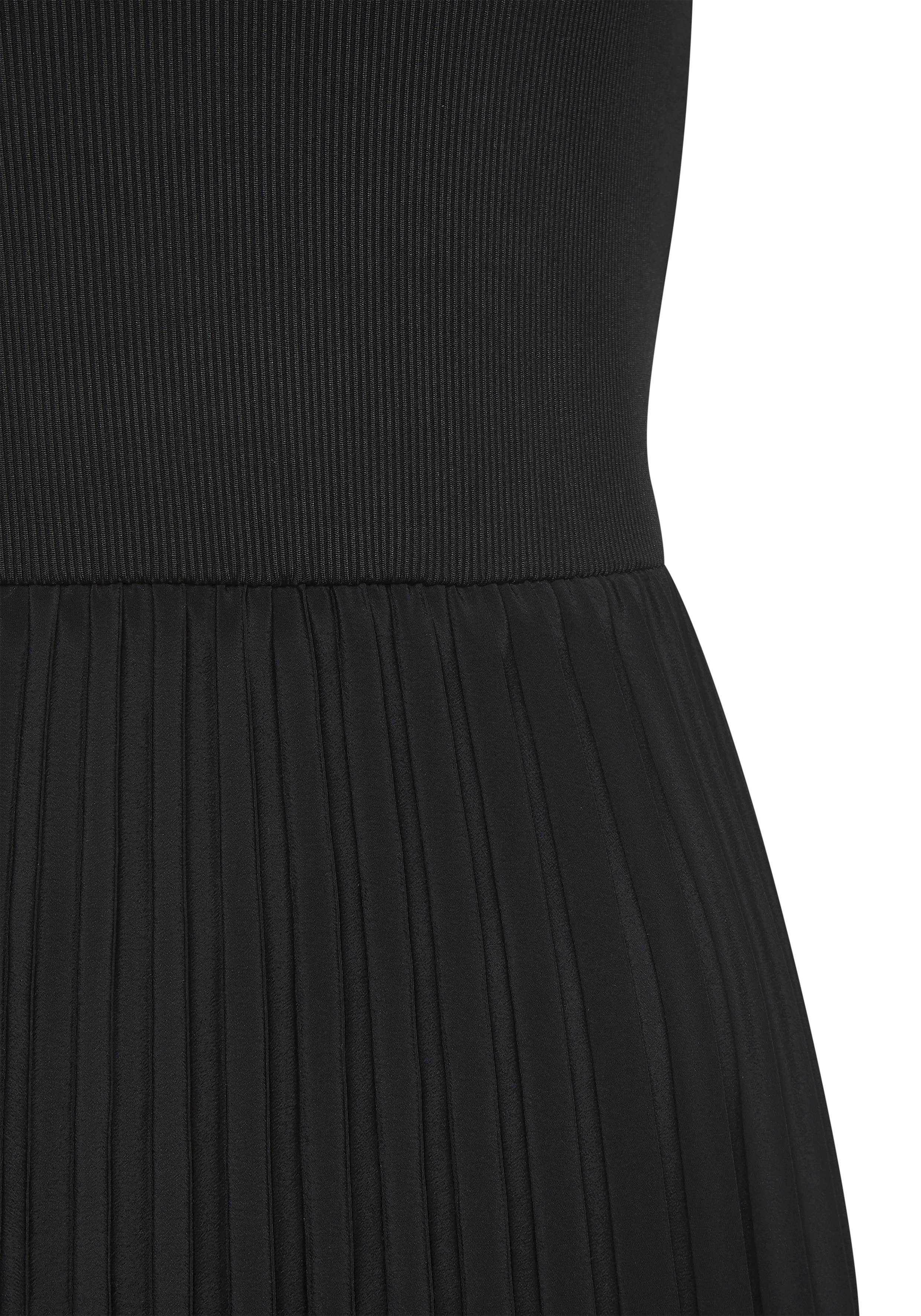 Lascana Midi-jurk met plissé rokdeel, basic, modieus