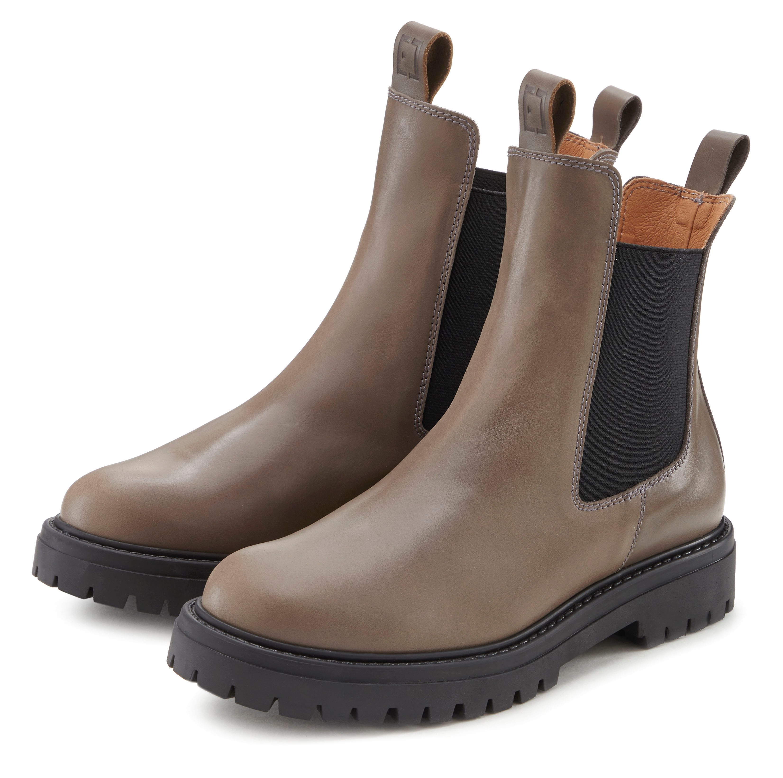 Elbsand Laarsjes Chelsea laarzen, instaplaarzen, bikerboots van leer