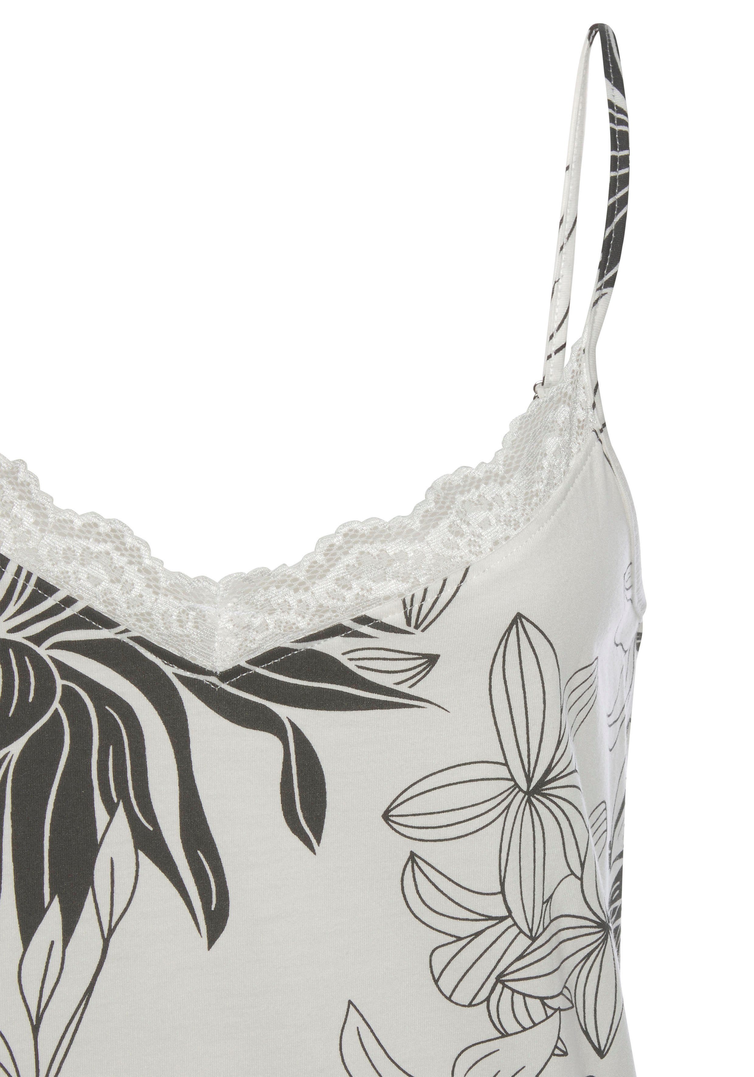 Lascana Negligé met bloemenprint