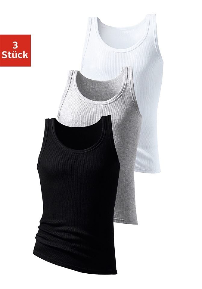 H.I.S Hemd Dubbel rib tanktop (3 stuks)