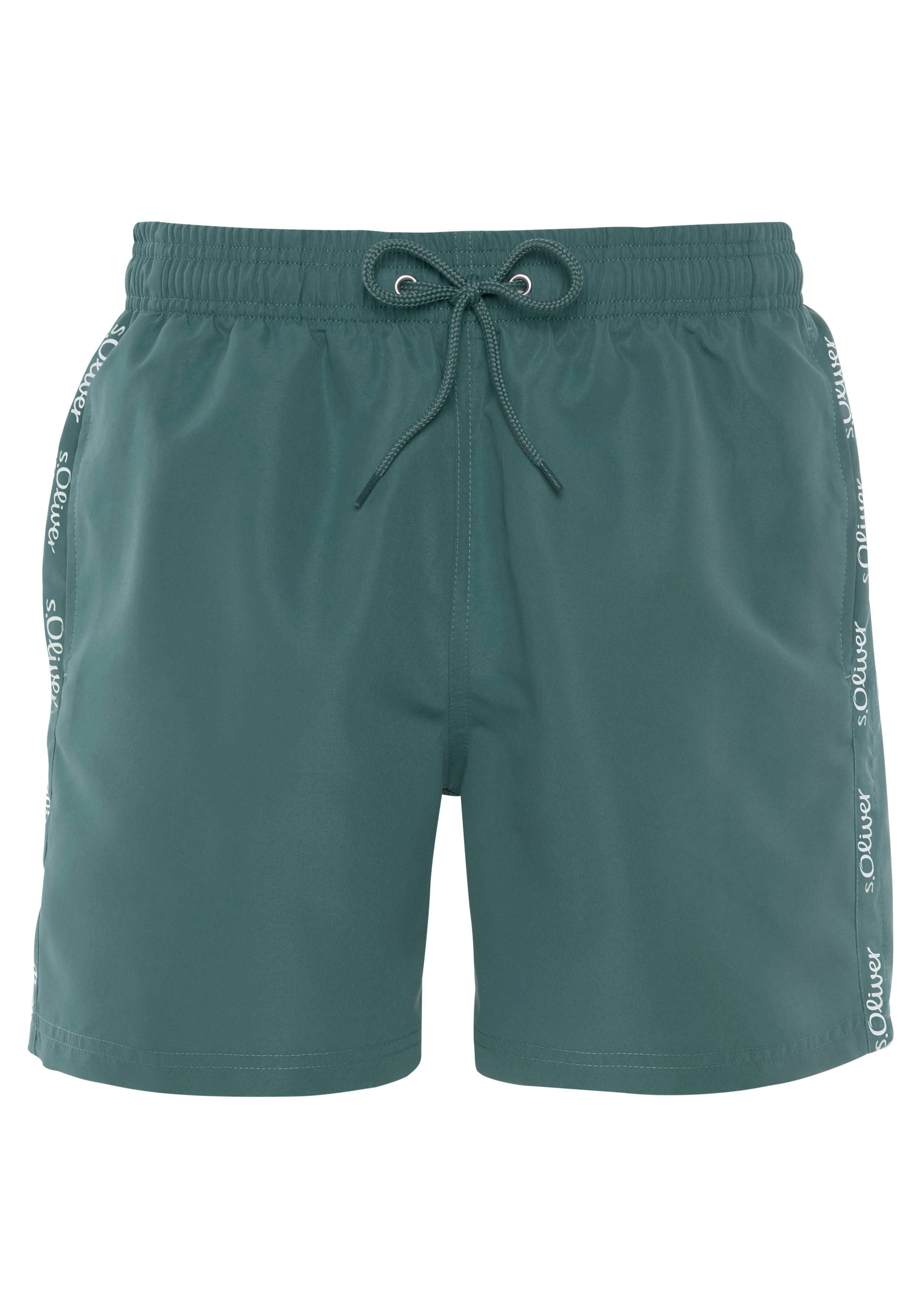 s.Oliver RED LABEL Beachwear Zwemshort met merkopschriften