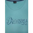 vivance dreams nachthemd met print in kant-look (set van 2) blauw