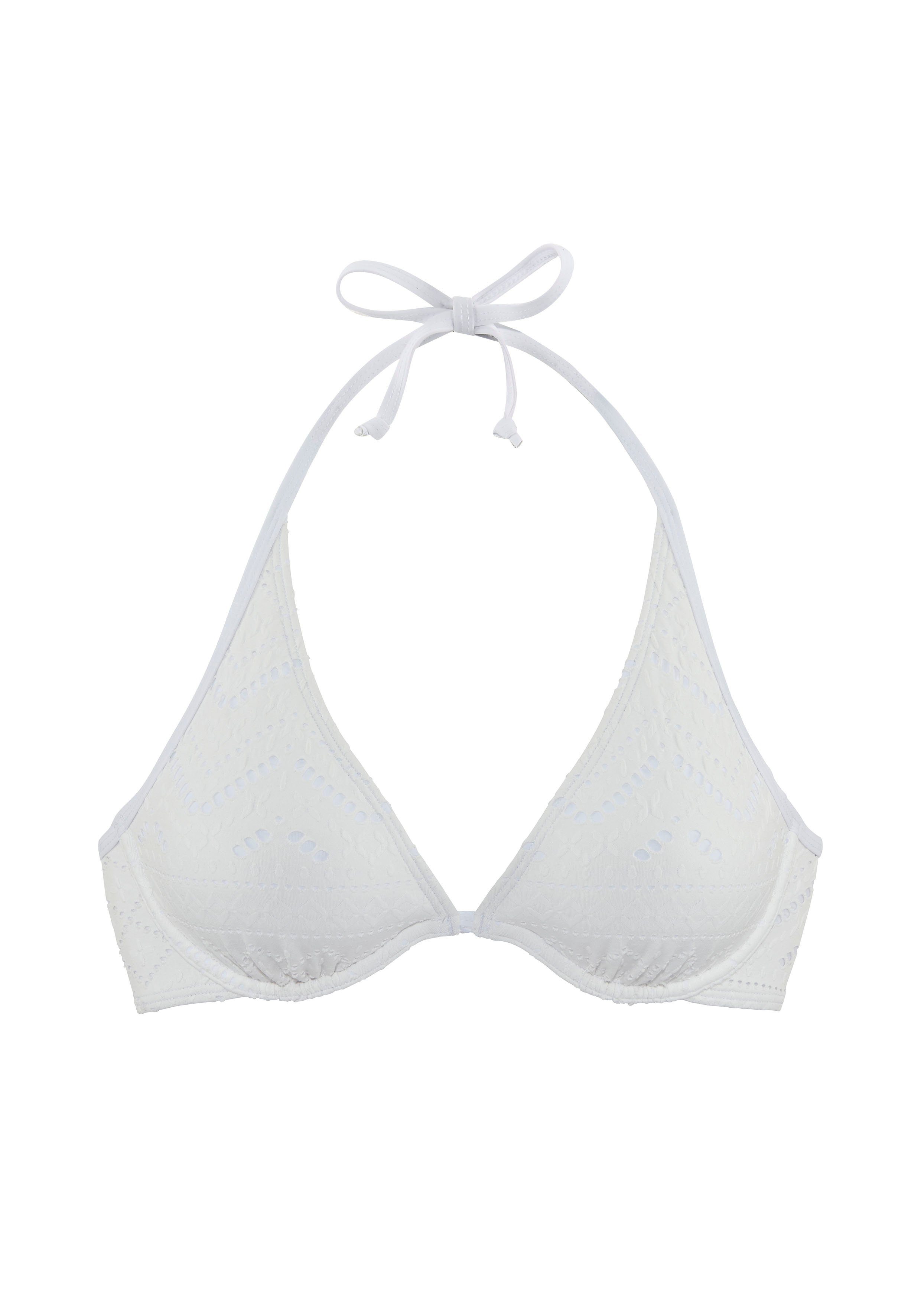 Lascana Beugelbikinitop Omara met broderie anglaise