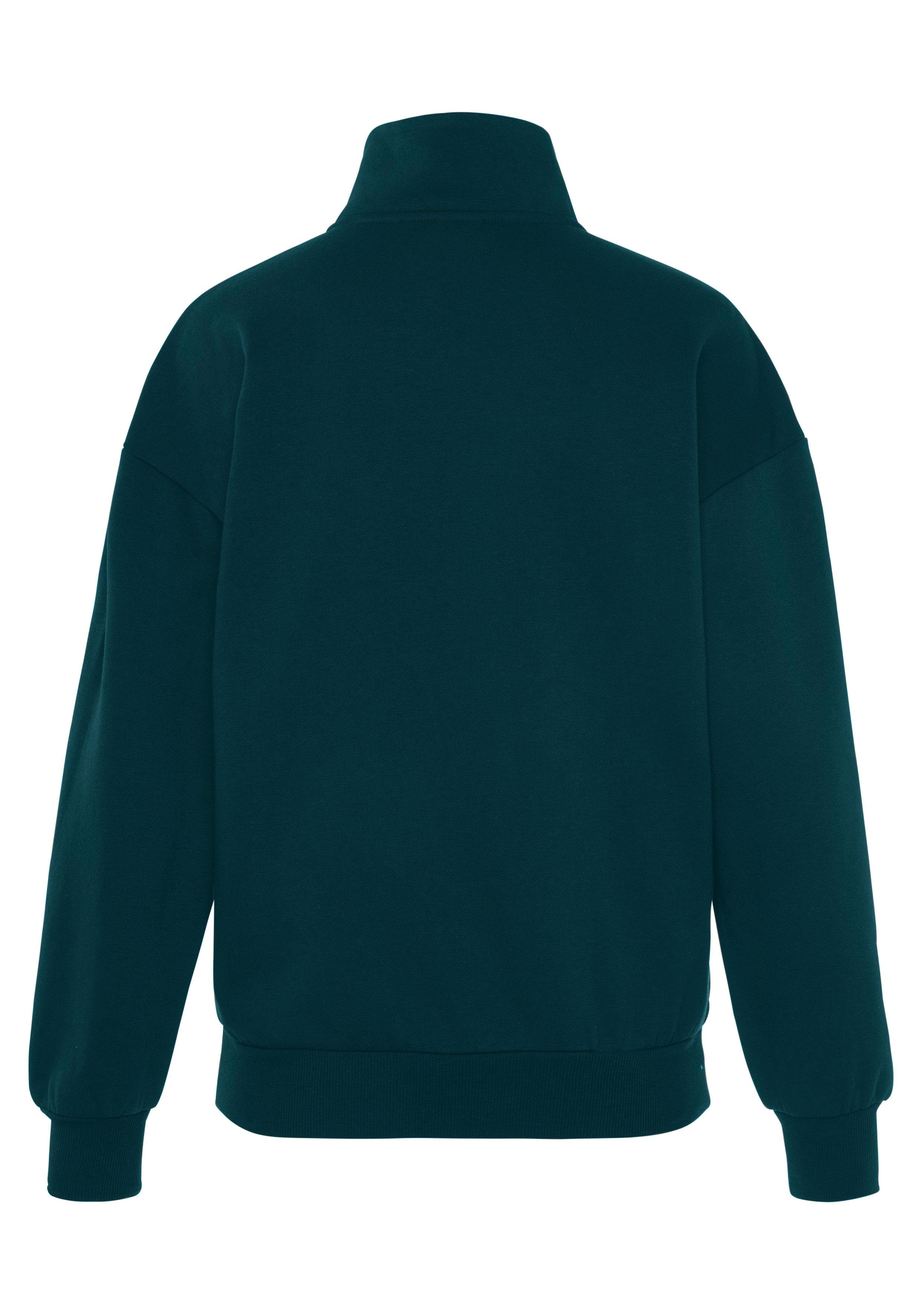 active by Lascana Sweatshirt Tennis met staande kraag en ritssluiting