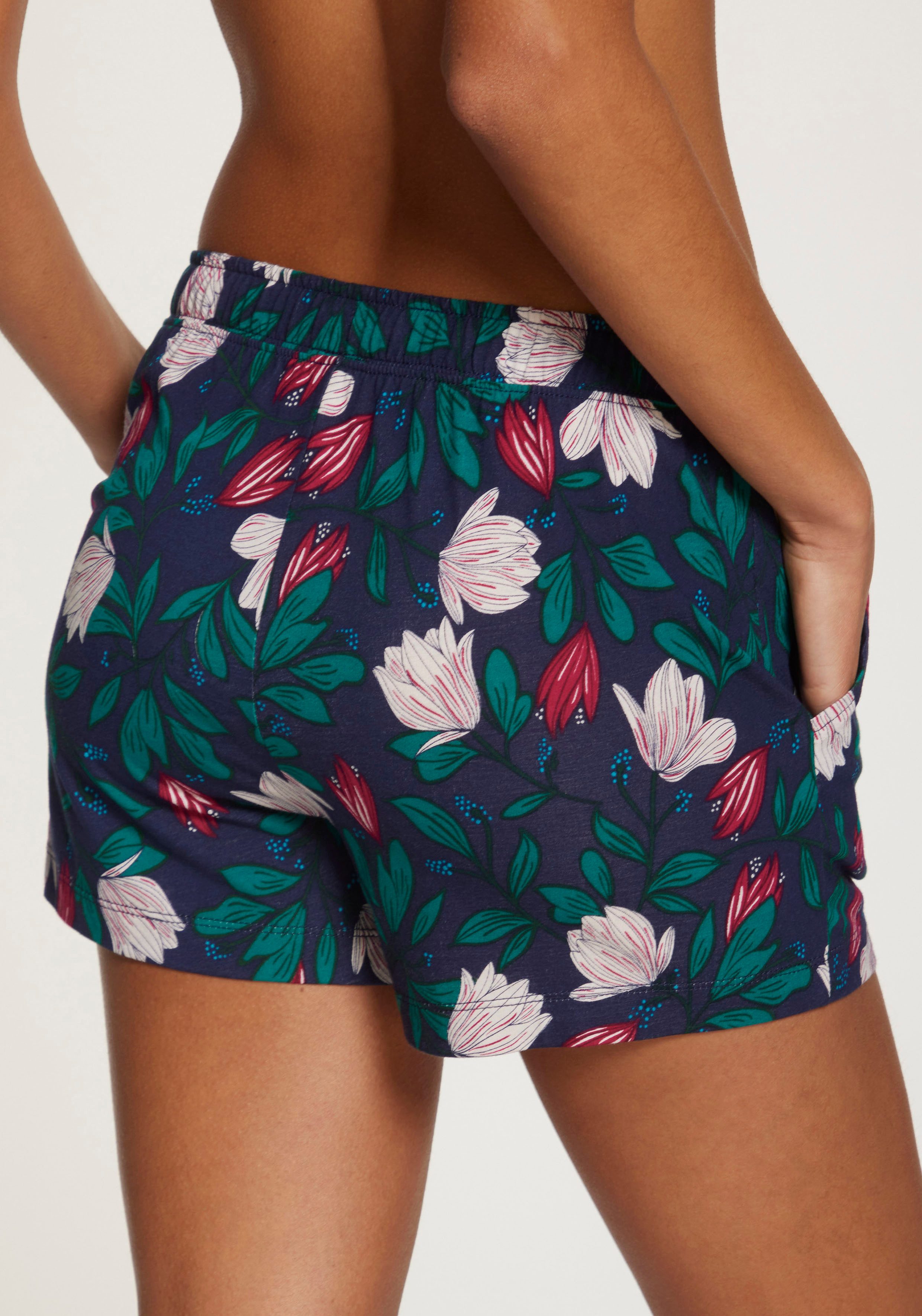 s.Oliver RED LABEL Beachwear Pyjamashort met een mooi motief