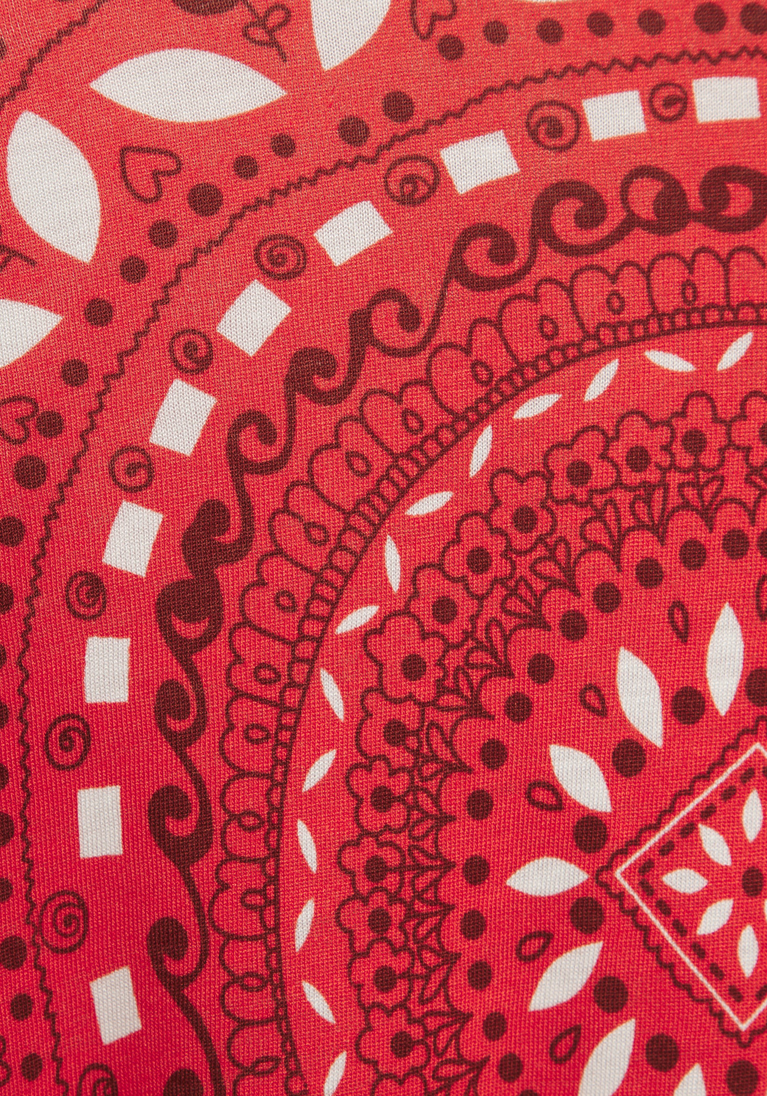 Beachtime Strandjurk met all-over print en verstelbare bandjes, zomerjurk, jersey jurk