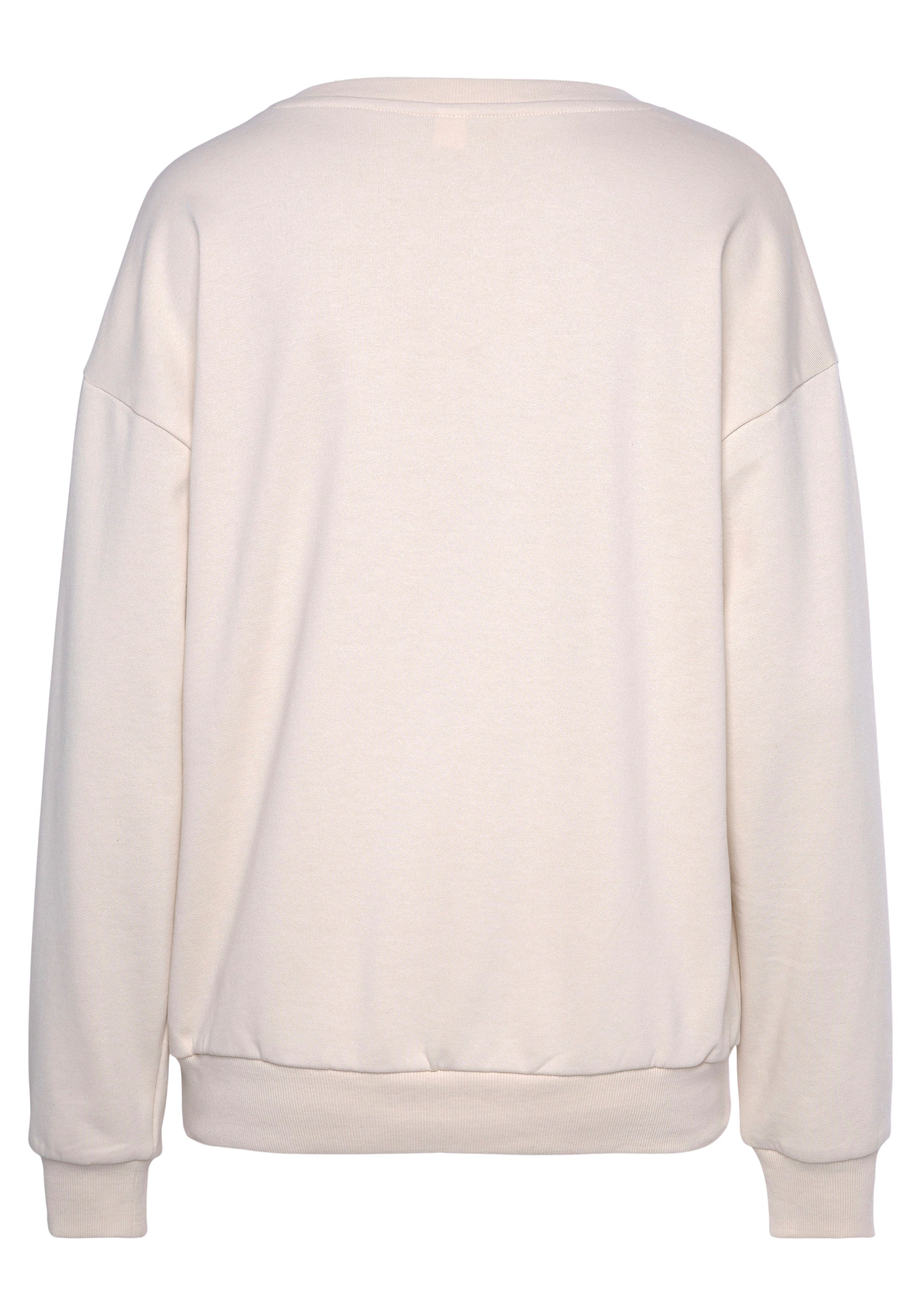 Vivance Sweater -Pullover met mooie frontprint, loungewear