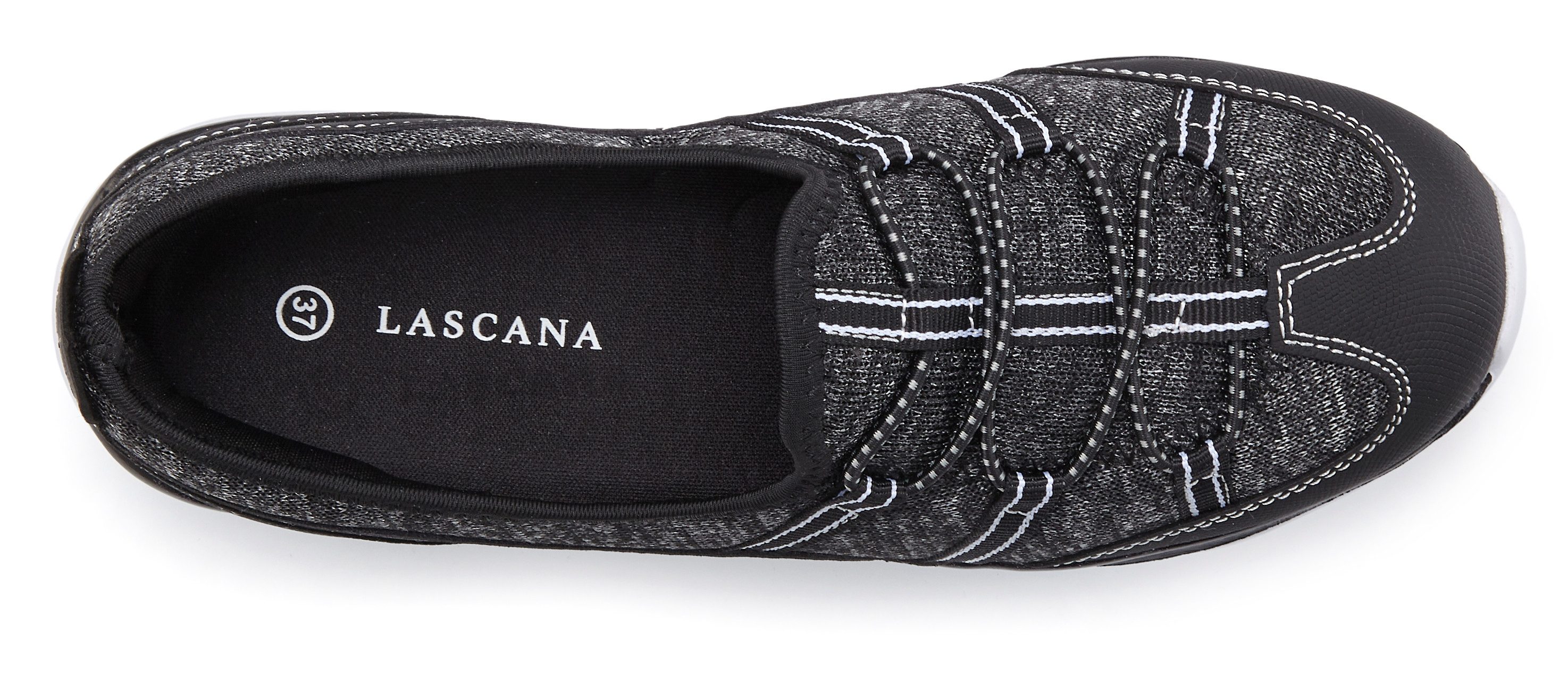 Lascana Sneakers Lage schoen, vrijetijdsschoen, slipper, om in te stappen met elastische veters vegan