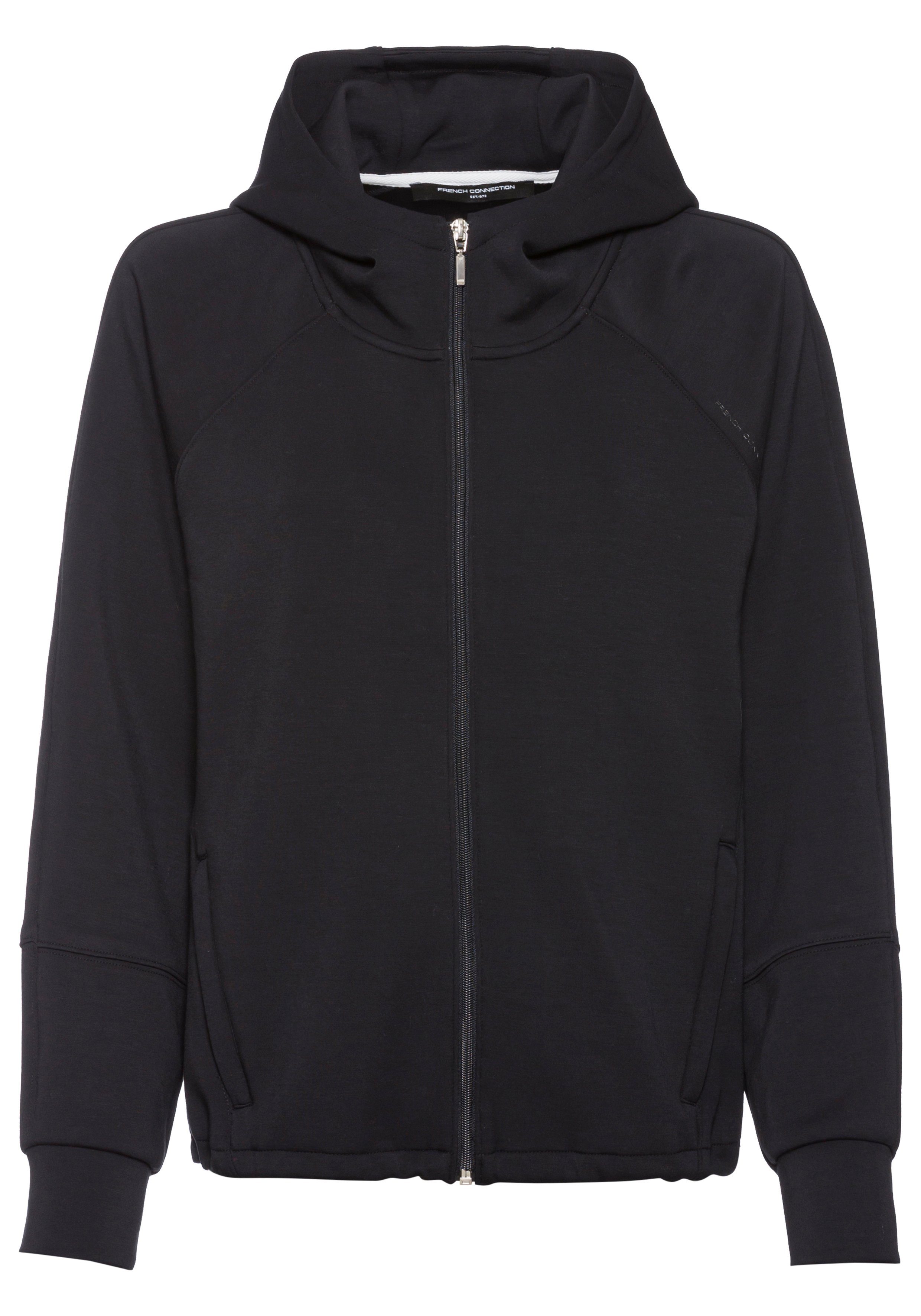 French Connection Sweatvest met zijritszakken, loungewear tops & hoodies maat 44/46 zwart