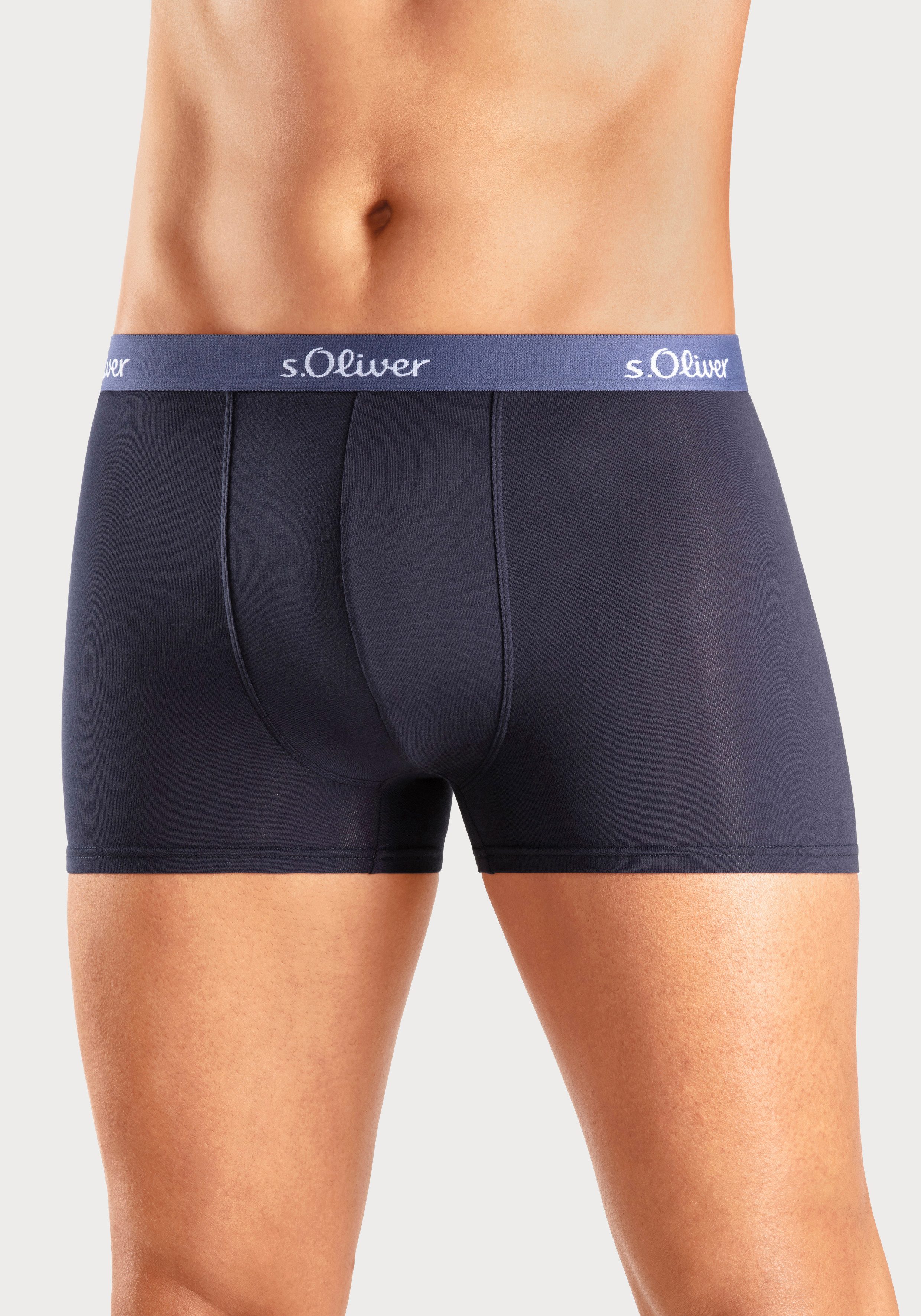 s.Oliver RED LABEL Beachwear Boxershort voor heren klassieke basis voor elke garderobe (3 stuks) heren maat S blauw