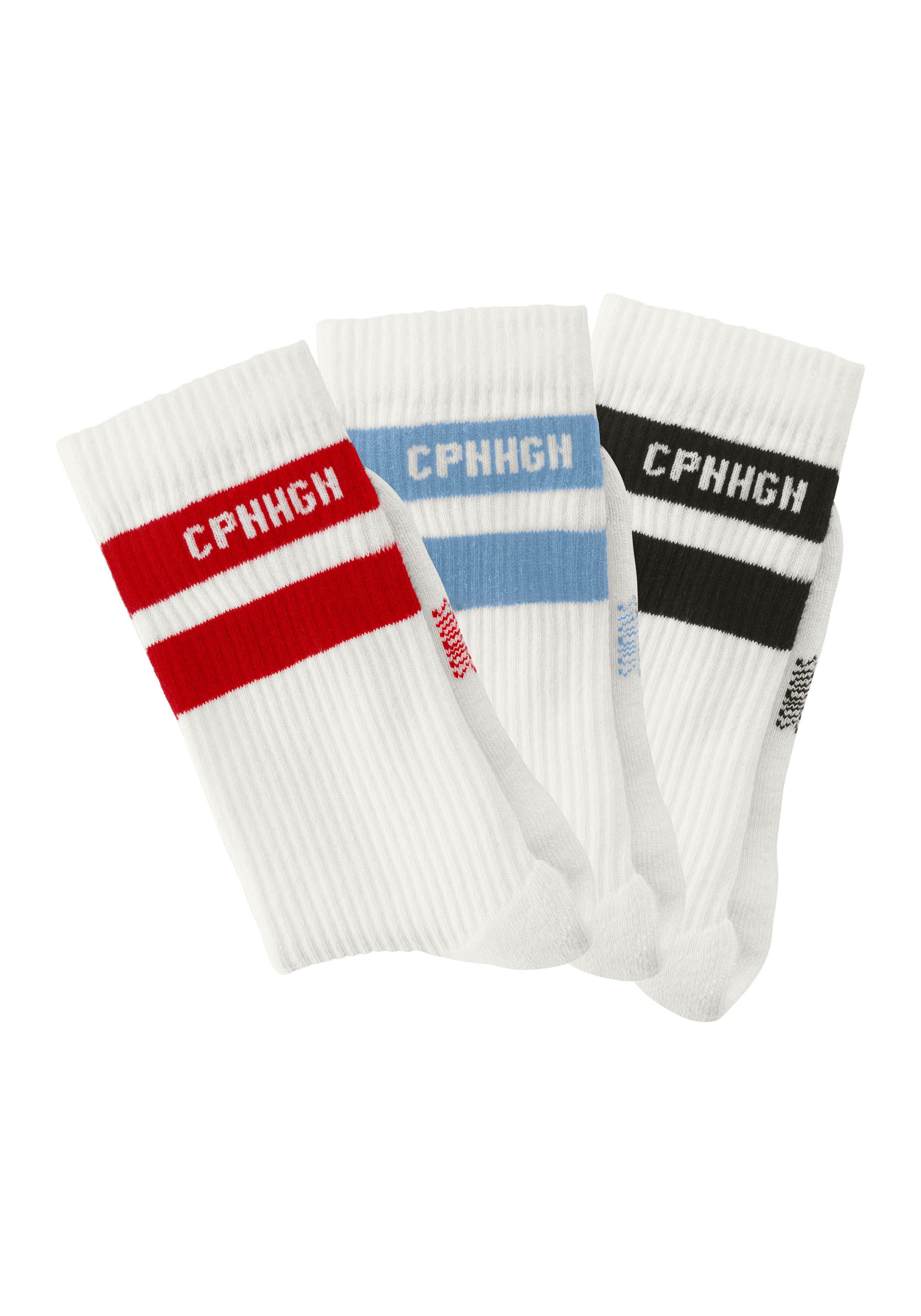 Copenhagen Studios Tennissokken (set, 3 paar) heren maat 43-46 wit