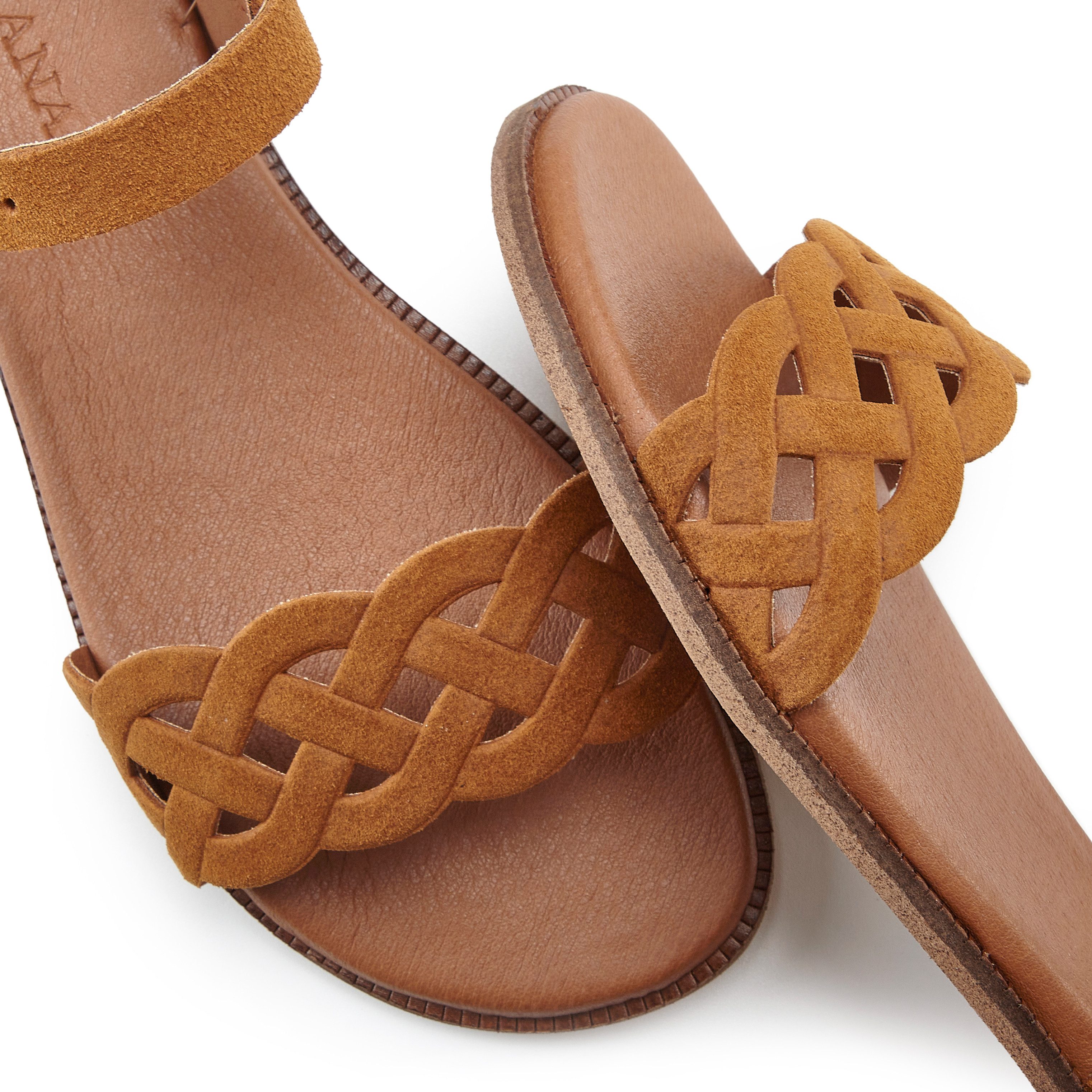 Lascana Sandalen Zomerschoen Sandalette, zomerschoen van leer met uitsparingen en zachte binnenzool