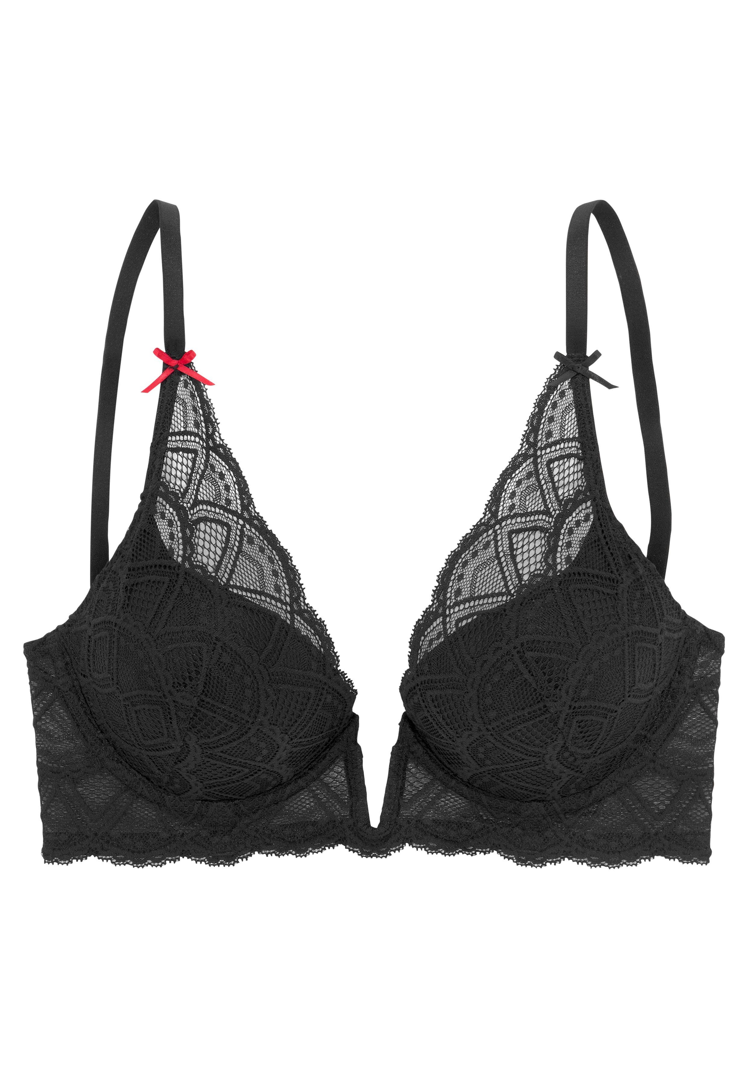 Vivance Bh met steuncups MIRABELLA met extra diepe uitsnede beugel bh's maat A A zwart