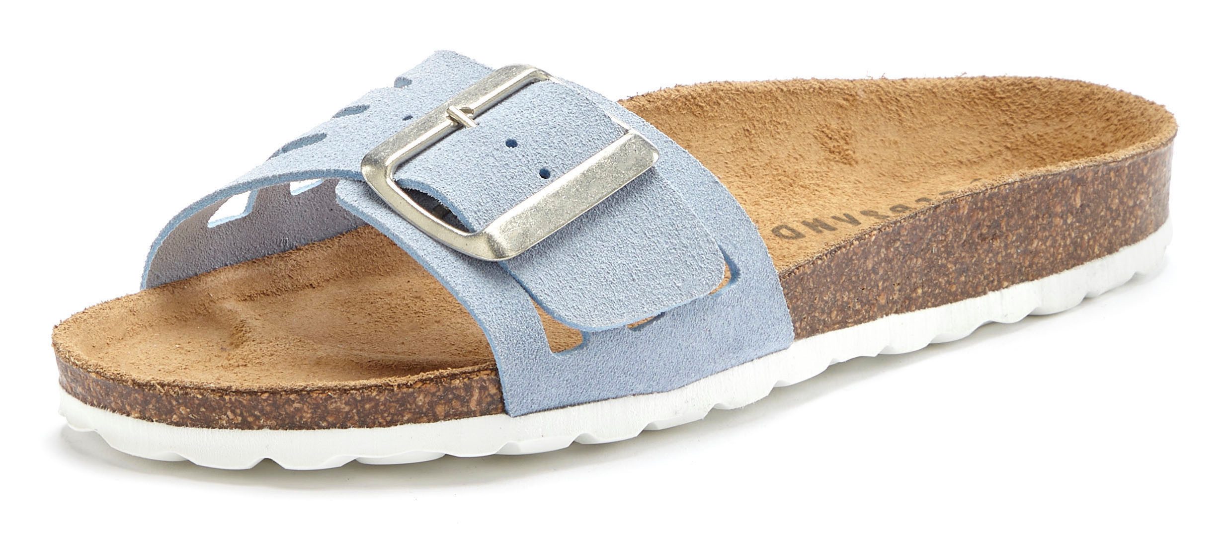Elbsand Slippers Mule, Sandalen, open schoen van hoogwaardig leer met zacht comfortkurk voetbed