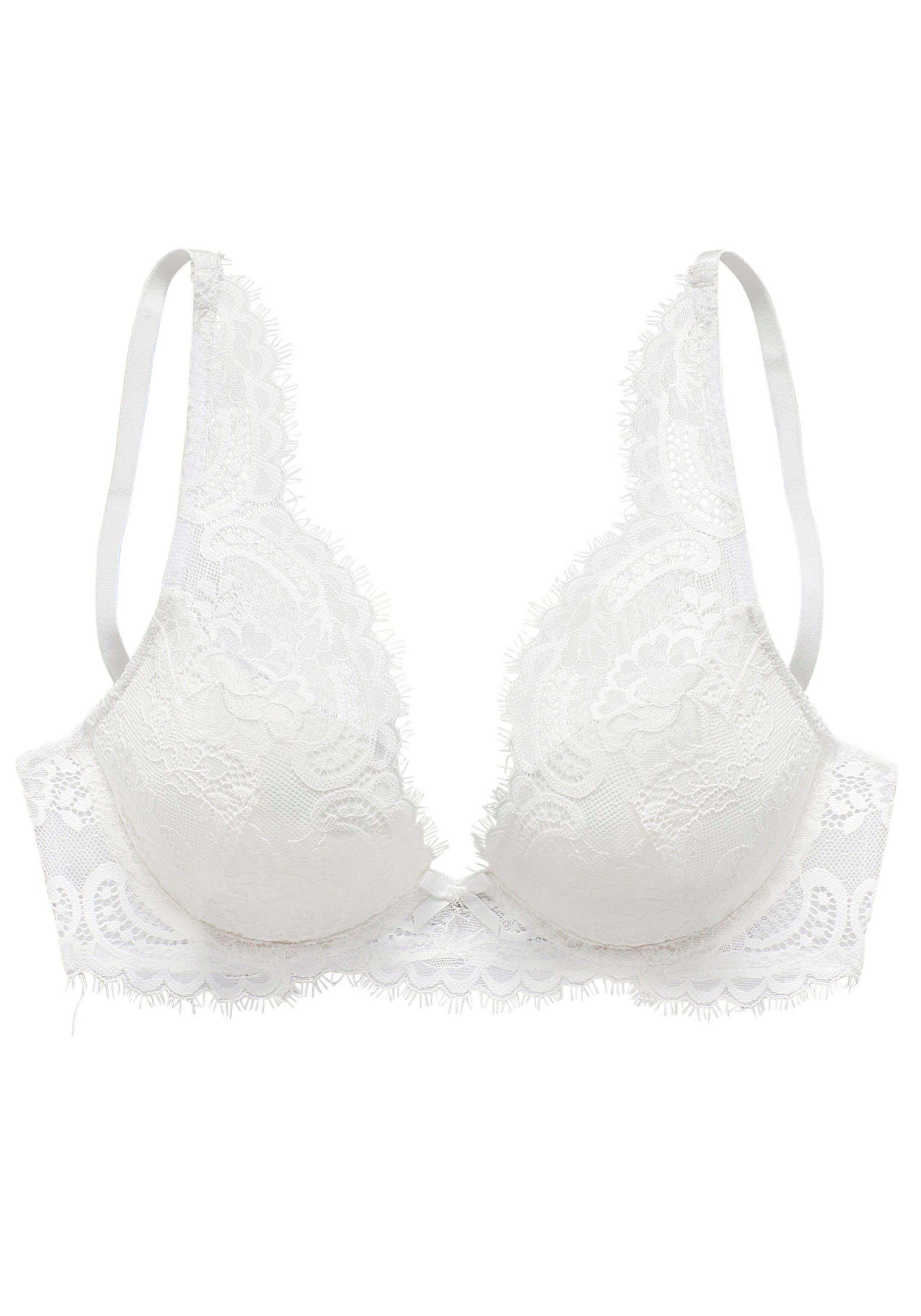 Lascana Bh met steuncups Valentina met gebloemd kant in een high-apex look, lingerie
