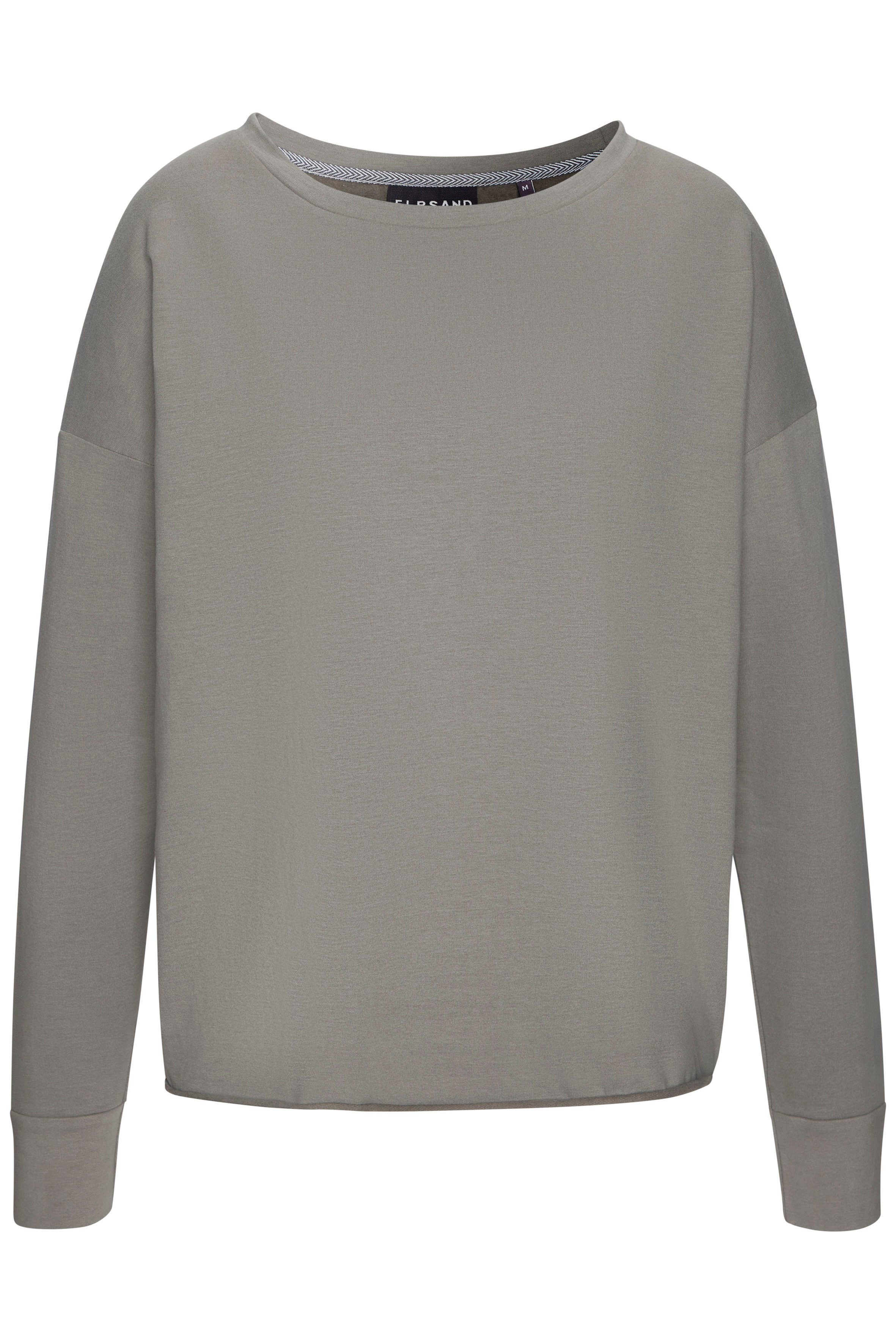 Elbsand Sweatshirt Raina met logoprint op de rug, sportief-casual strandtruien maat L (40) groen