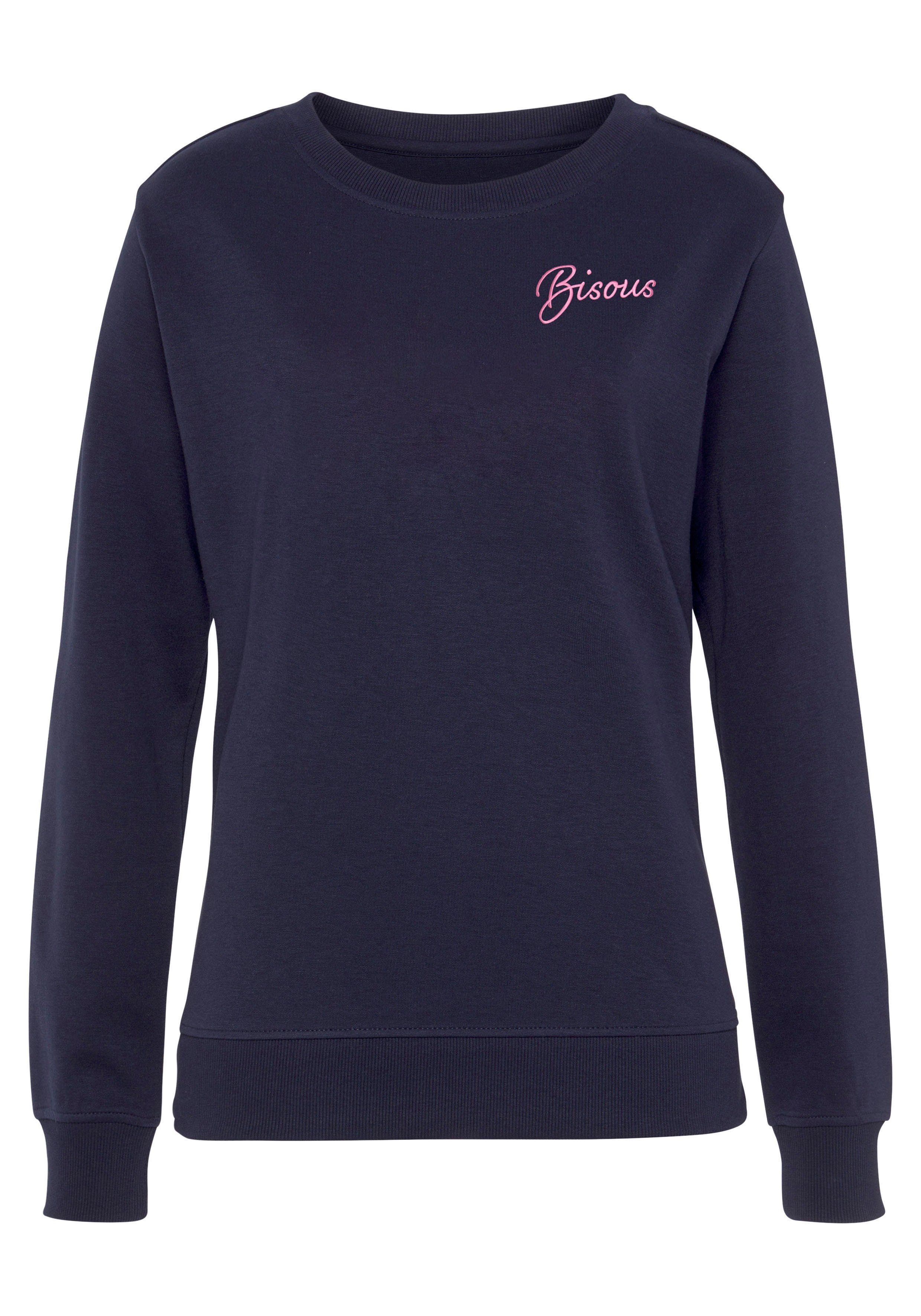 Vivance Sweatshirt Sweatshirt met frontprint, loungeanzug (1-delig)