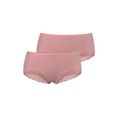 s.oliver red label beachwear hipster in modieuze ribkwaliteit (2 stuks) roze