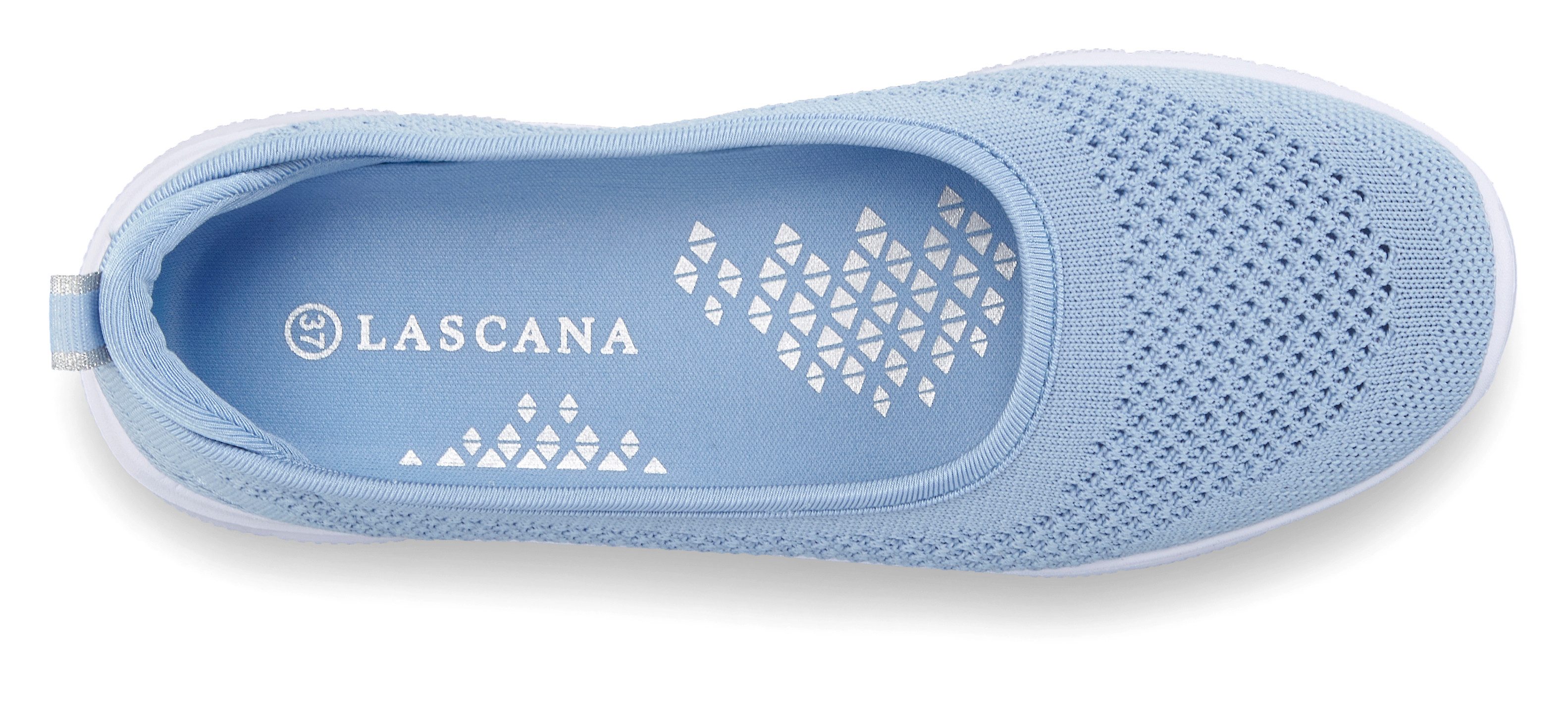 Lascana Sneaker-ballerina’s ultralichte slipper, slip-on sneaker, vrijetijdsschoen vegan