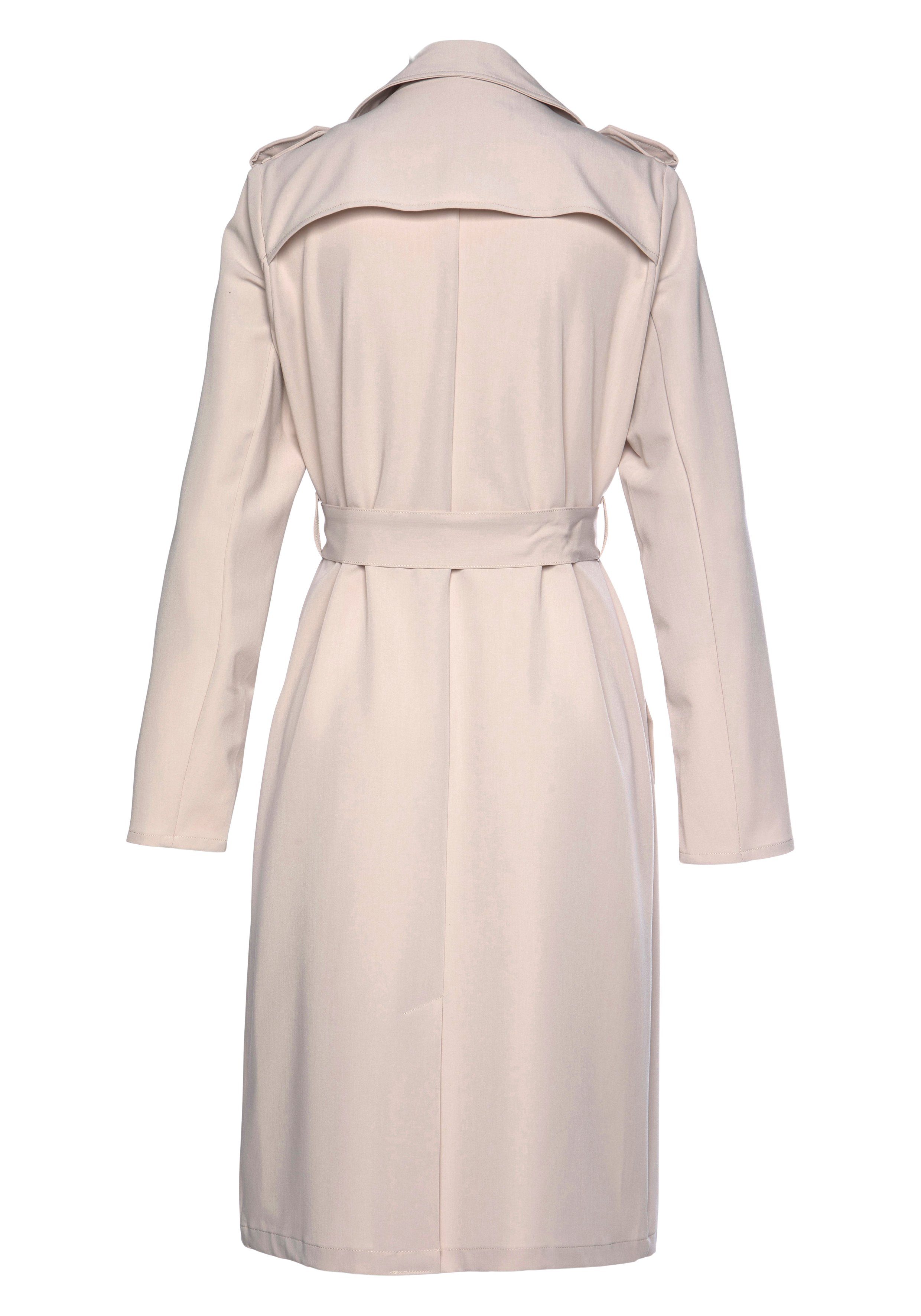 Lascana Trenchcoat voor regulering, lichte damesmantel, casual-chic (Met een bindceintuur)