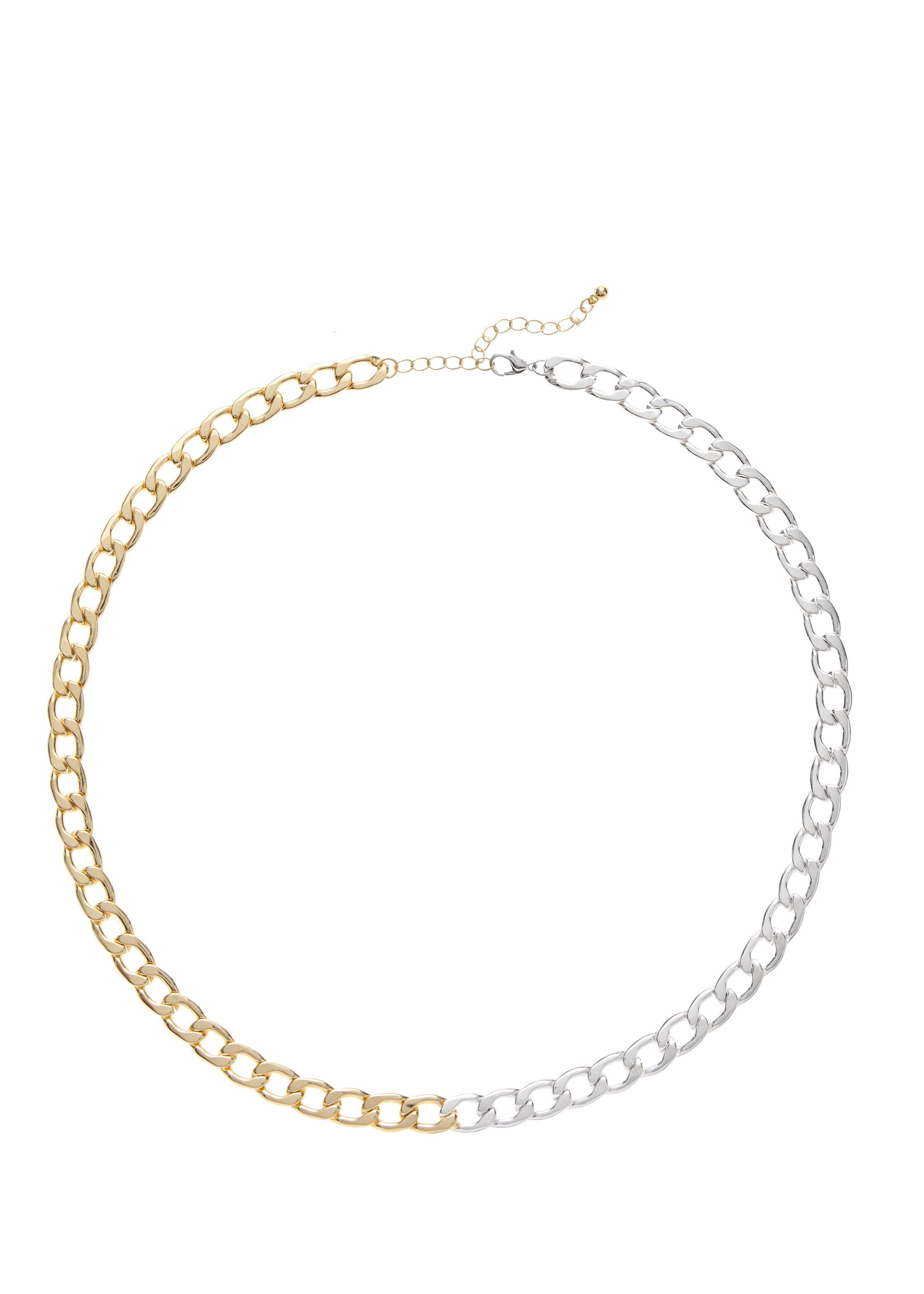 Lascana Schakelketting tweekleurige halsketting, brede schakelketting