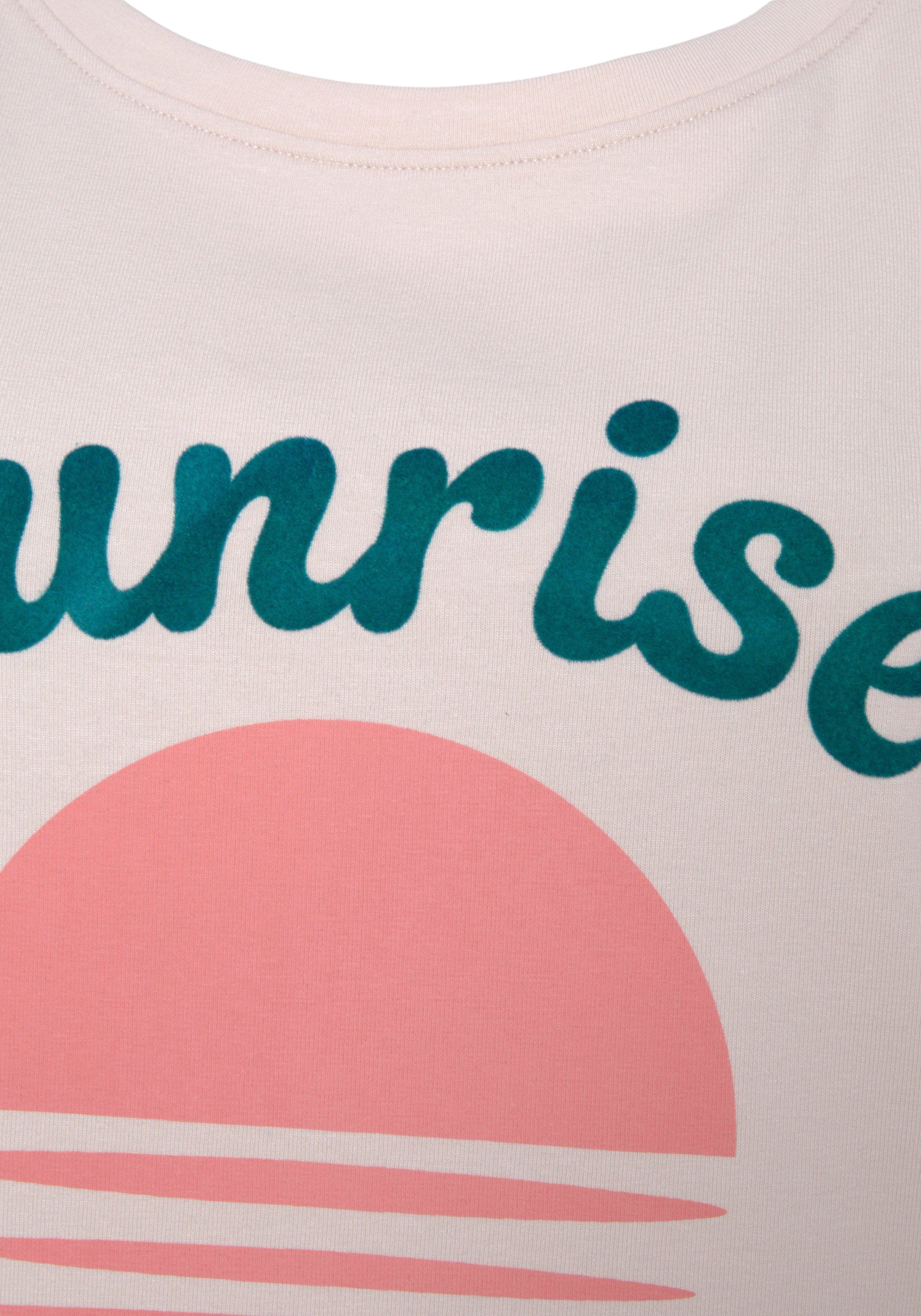 Vivance Shirt met korte mouwen -T-Shirt T-shirt met mooie frontprint, loungewear