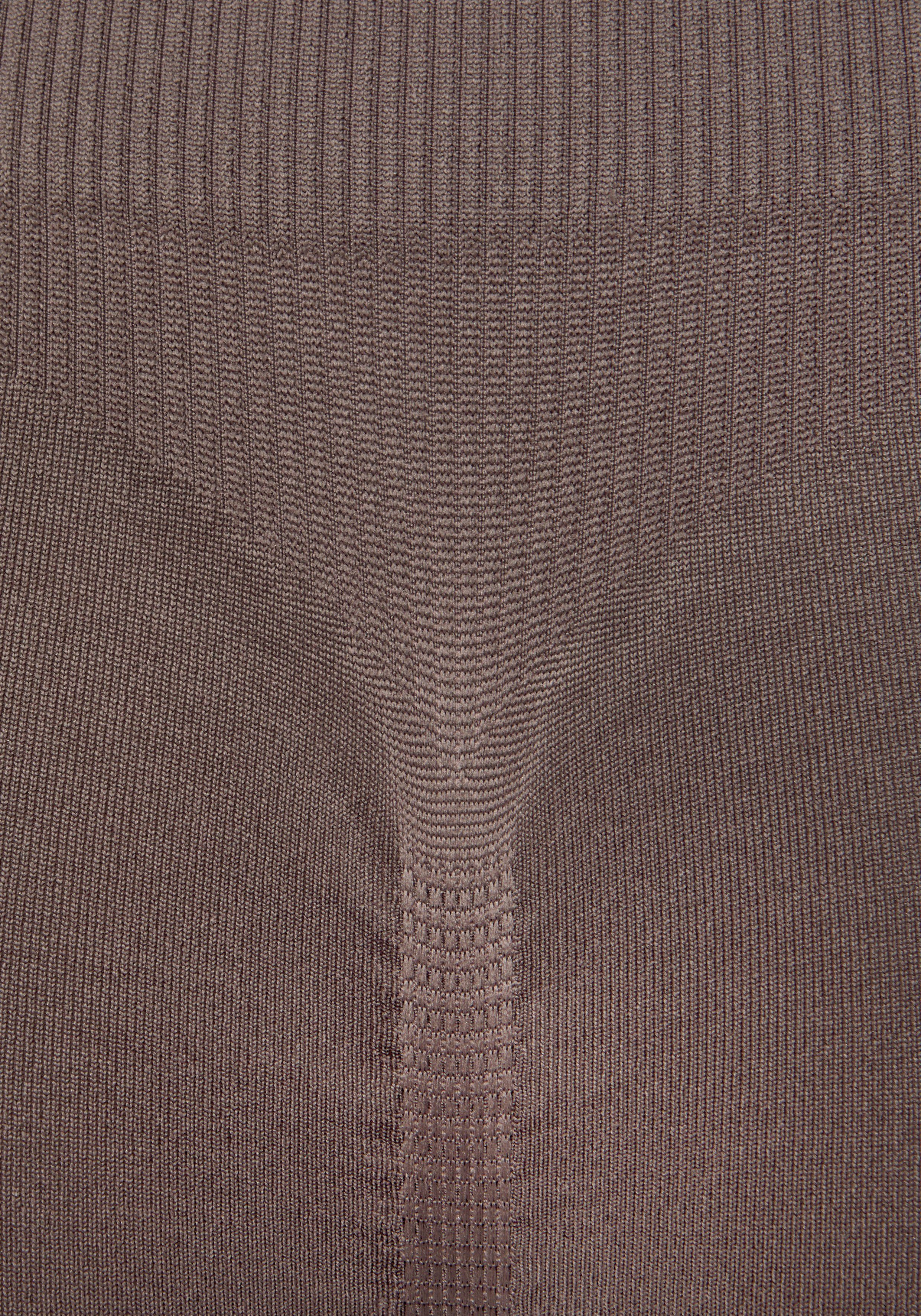 Lascana Naadloze legging Po Push Up met ribstructuur en shaping-effect, sportbroek, sportleggings