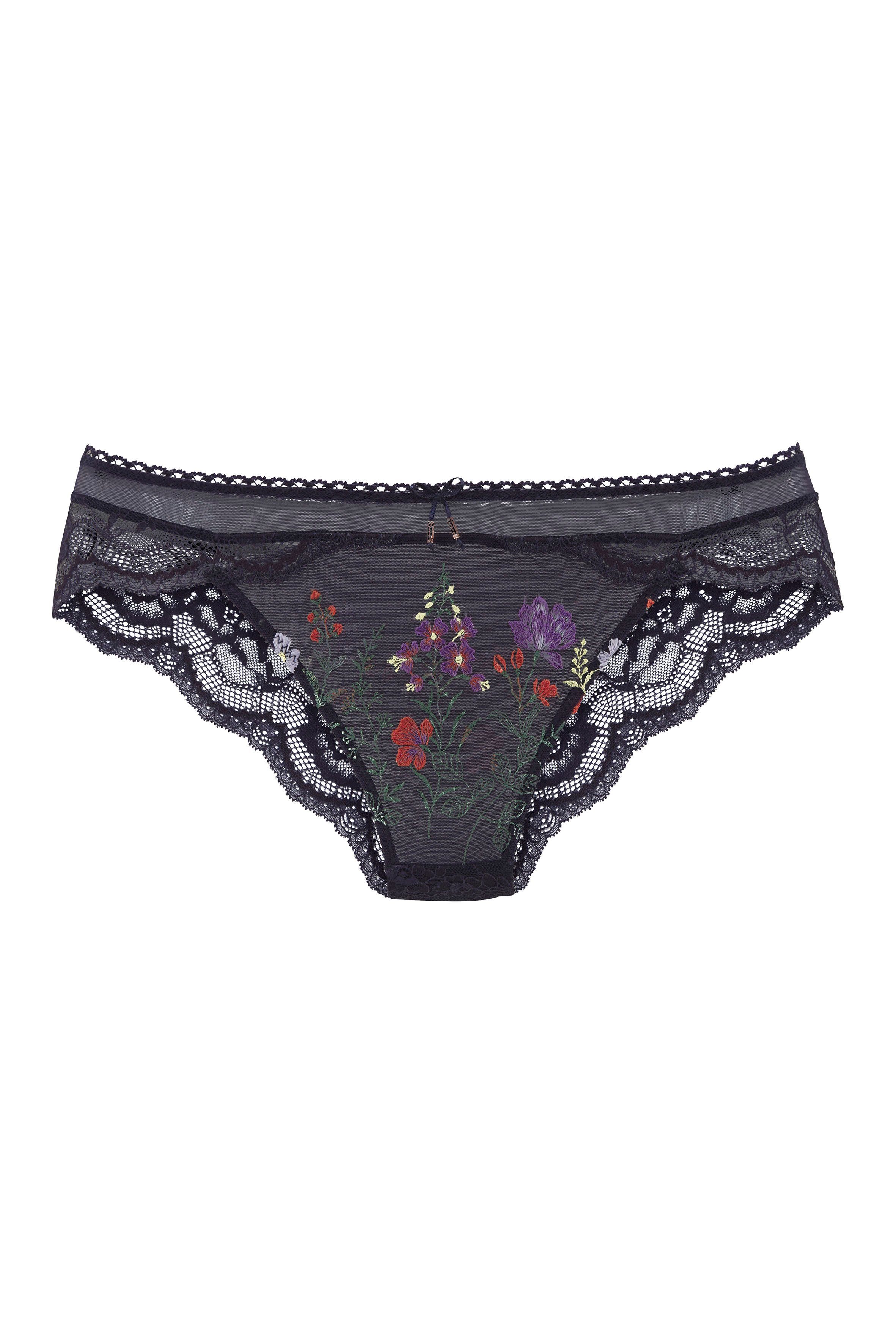 Lascana Slip met kleurrijke bloemen van fijne geborduurde kant