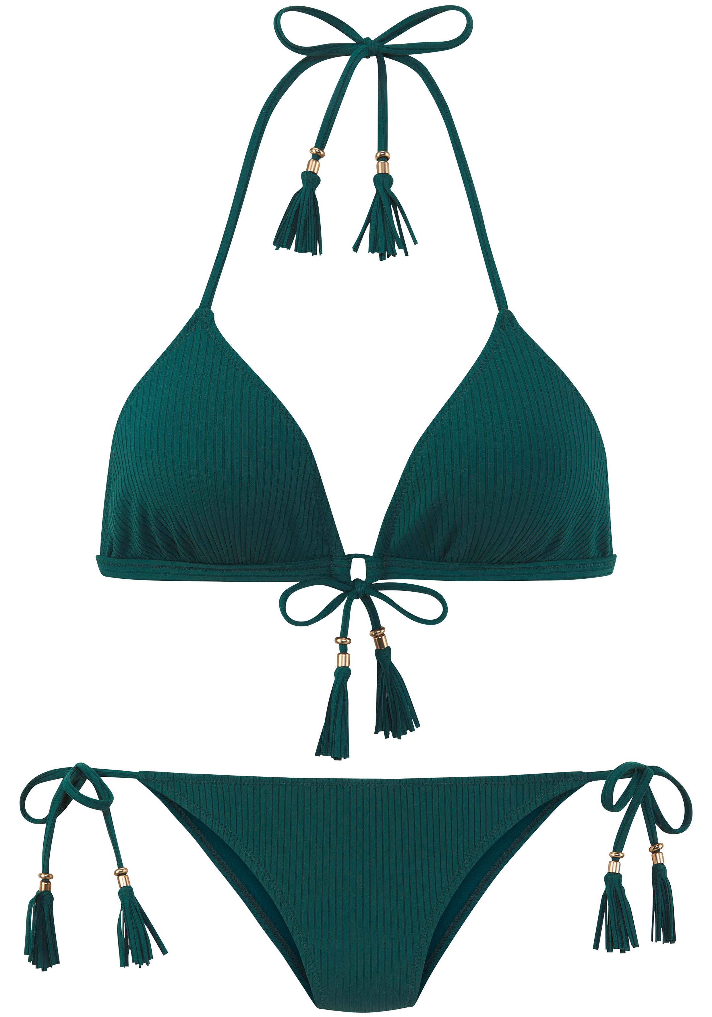 Elbsand Triangelbikini van trendy ribstof