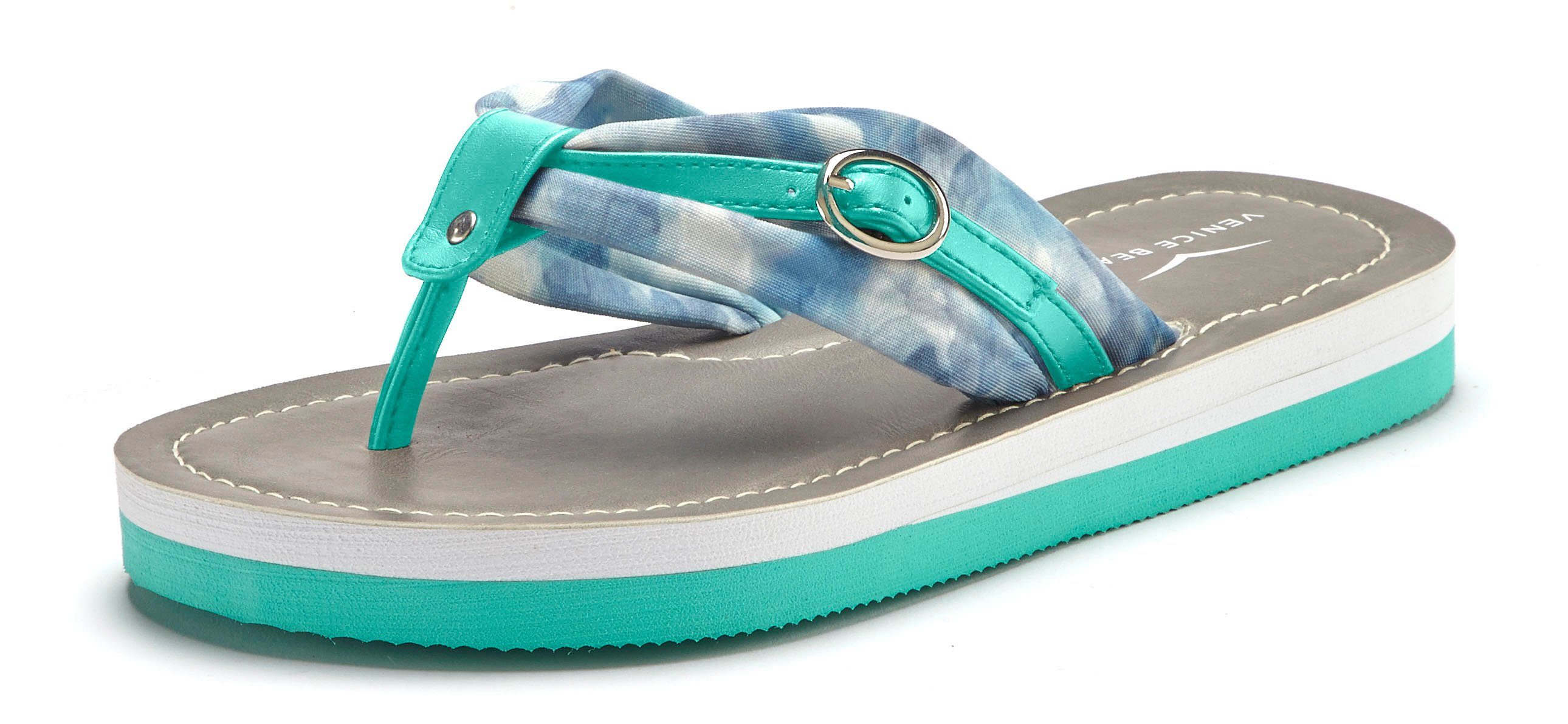 Venice Beach Badslippers Sandaal, pantoffel, badslipper, flip flop met modieuze print VEGAN