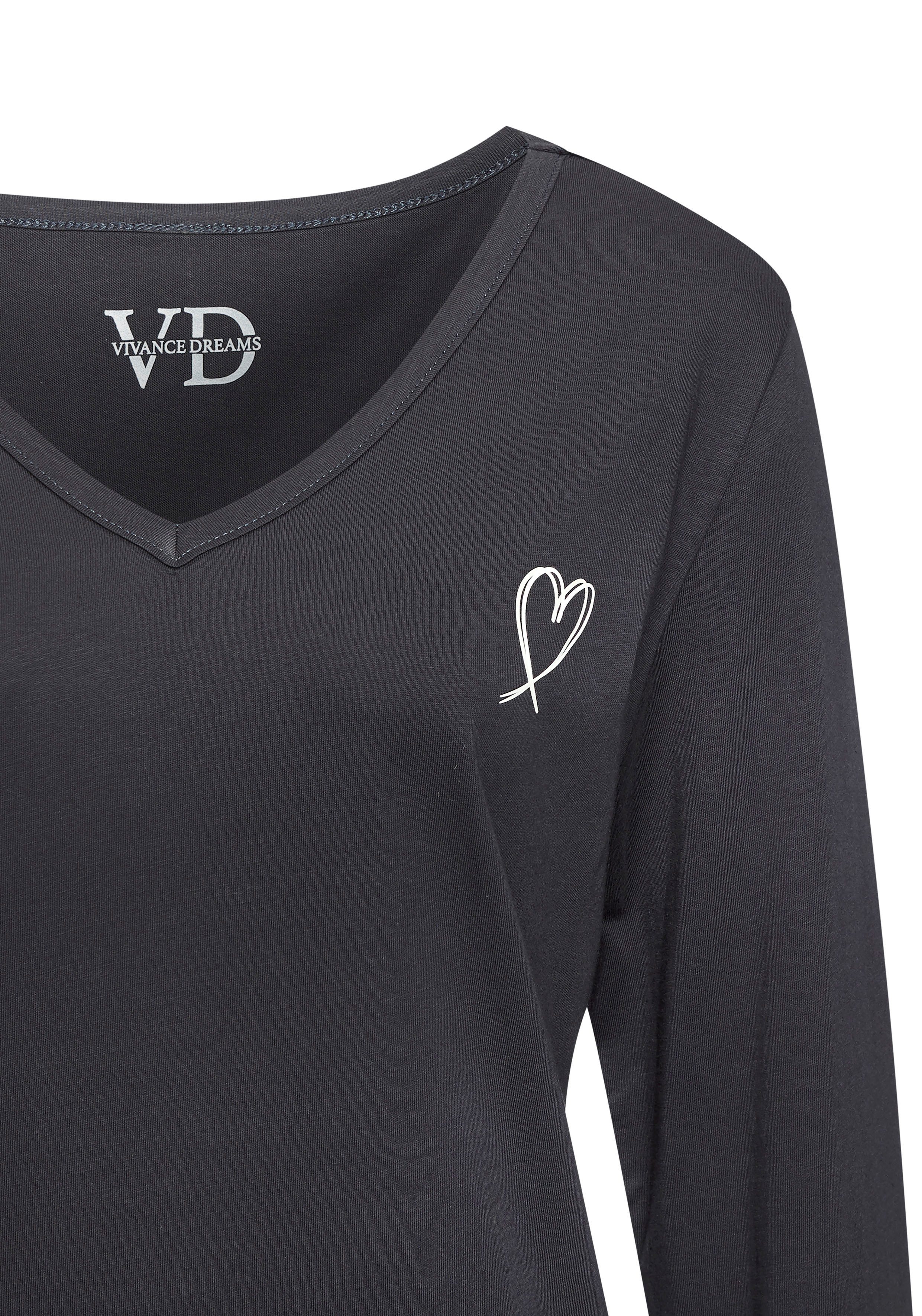 Vivance Dreams Longsleeve Met kleine hartjesprint