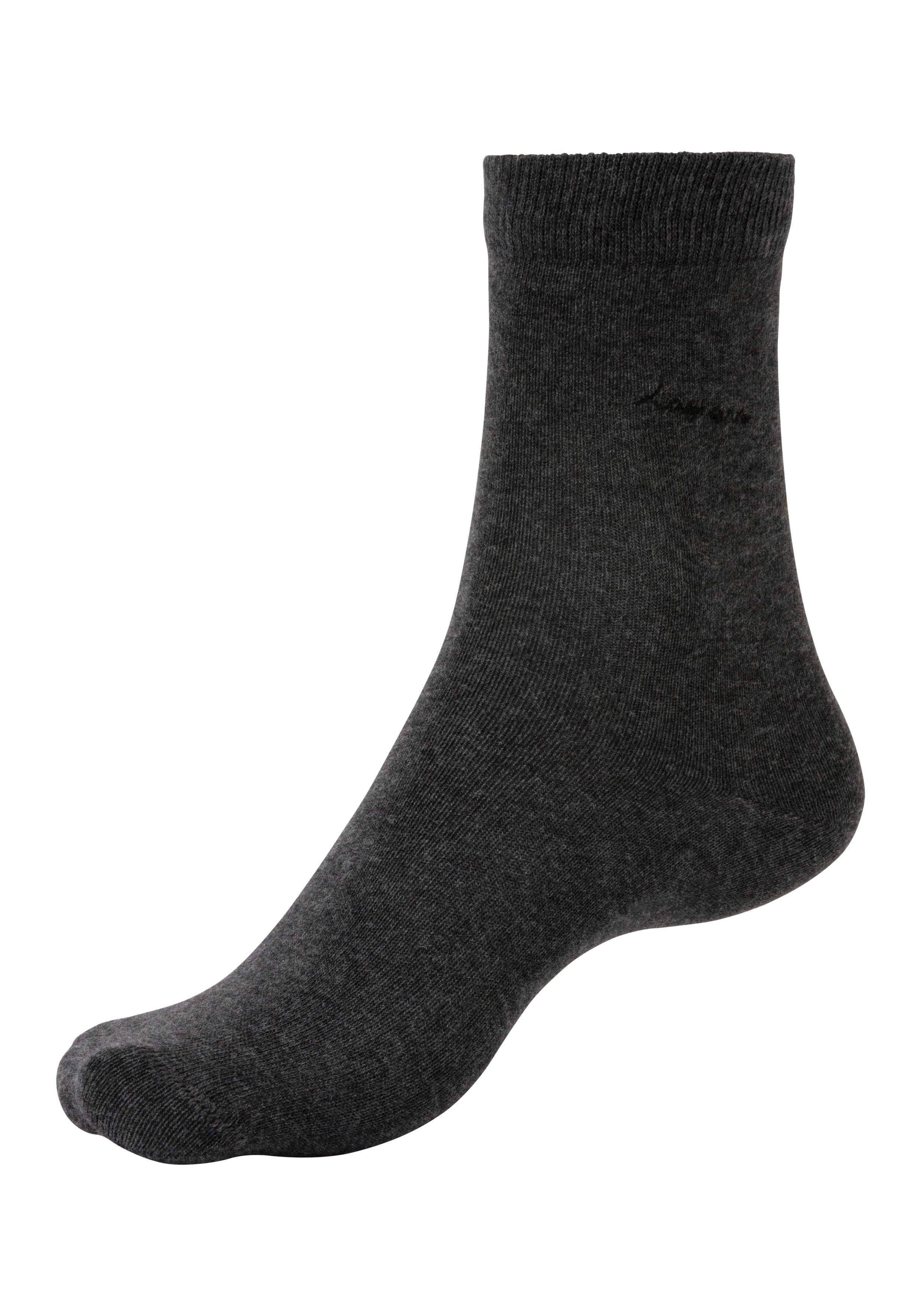 Lascana Basic sokken met hoogwaardig logoborduursel (box, 7 paar)