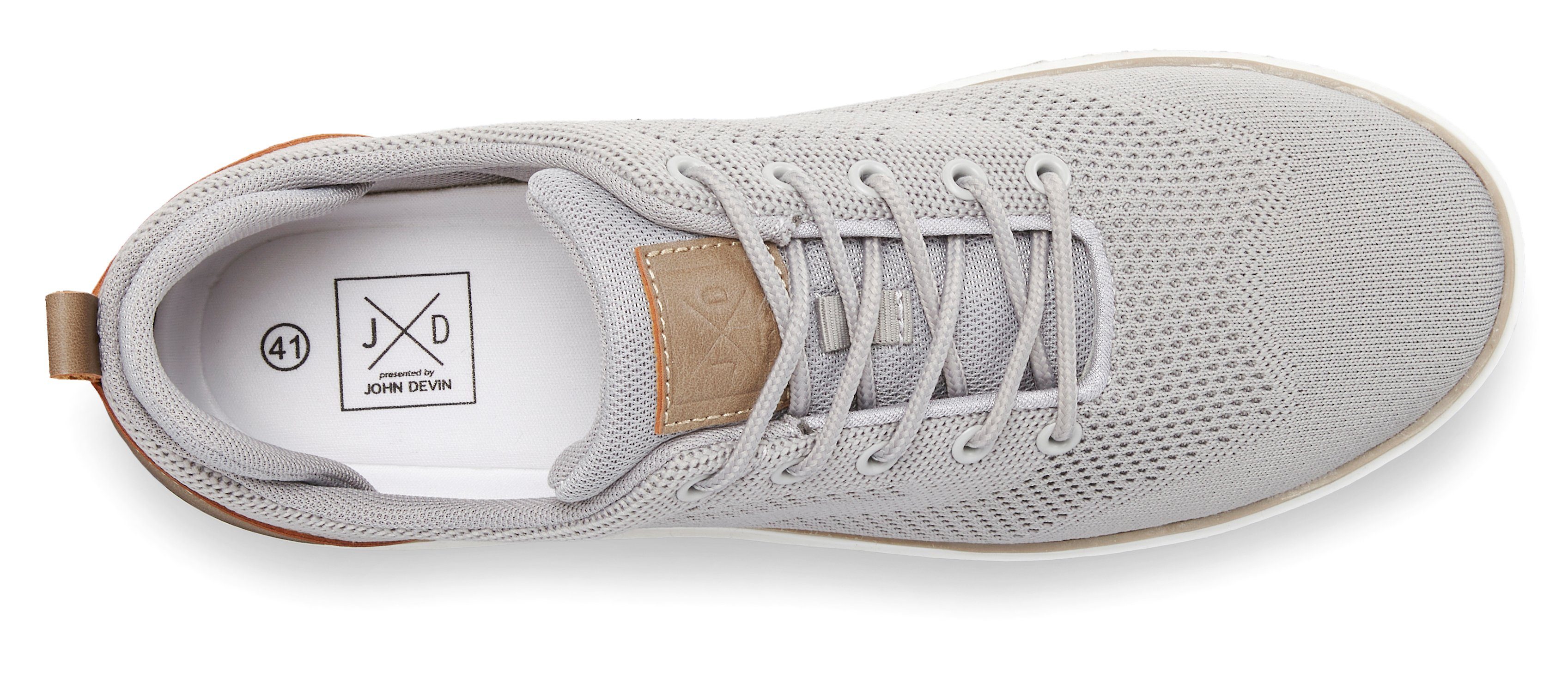 John Devin Sneakers Veterschoenen met mesh-look, vrijetijdsschoen, lage schoen unisex vegan