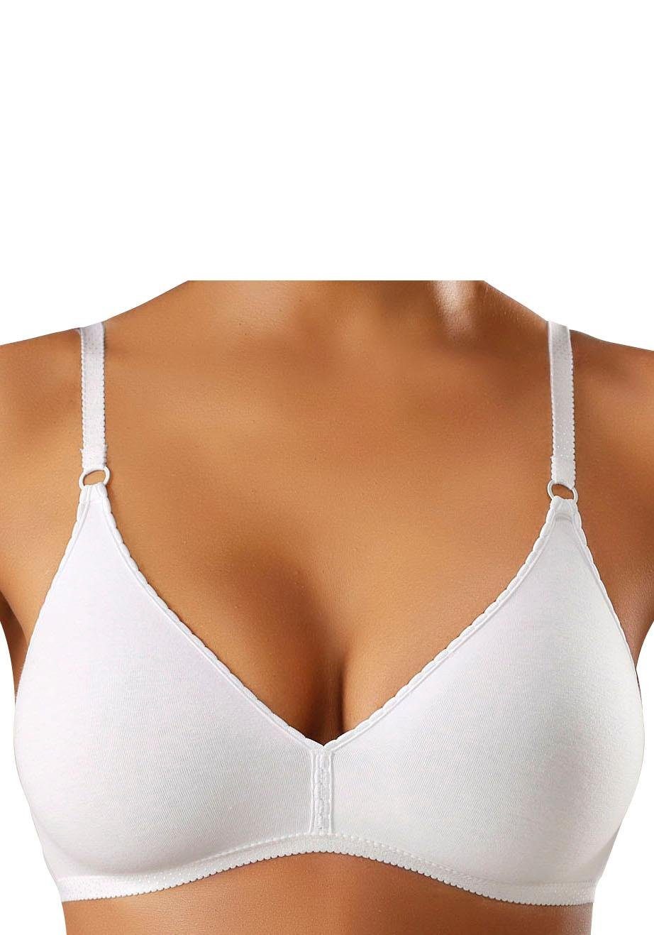 Petite fleur Bralette-bh zonder beugel van aangenaam zachte katoenkwaliteit, basic (Set van 2)