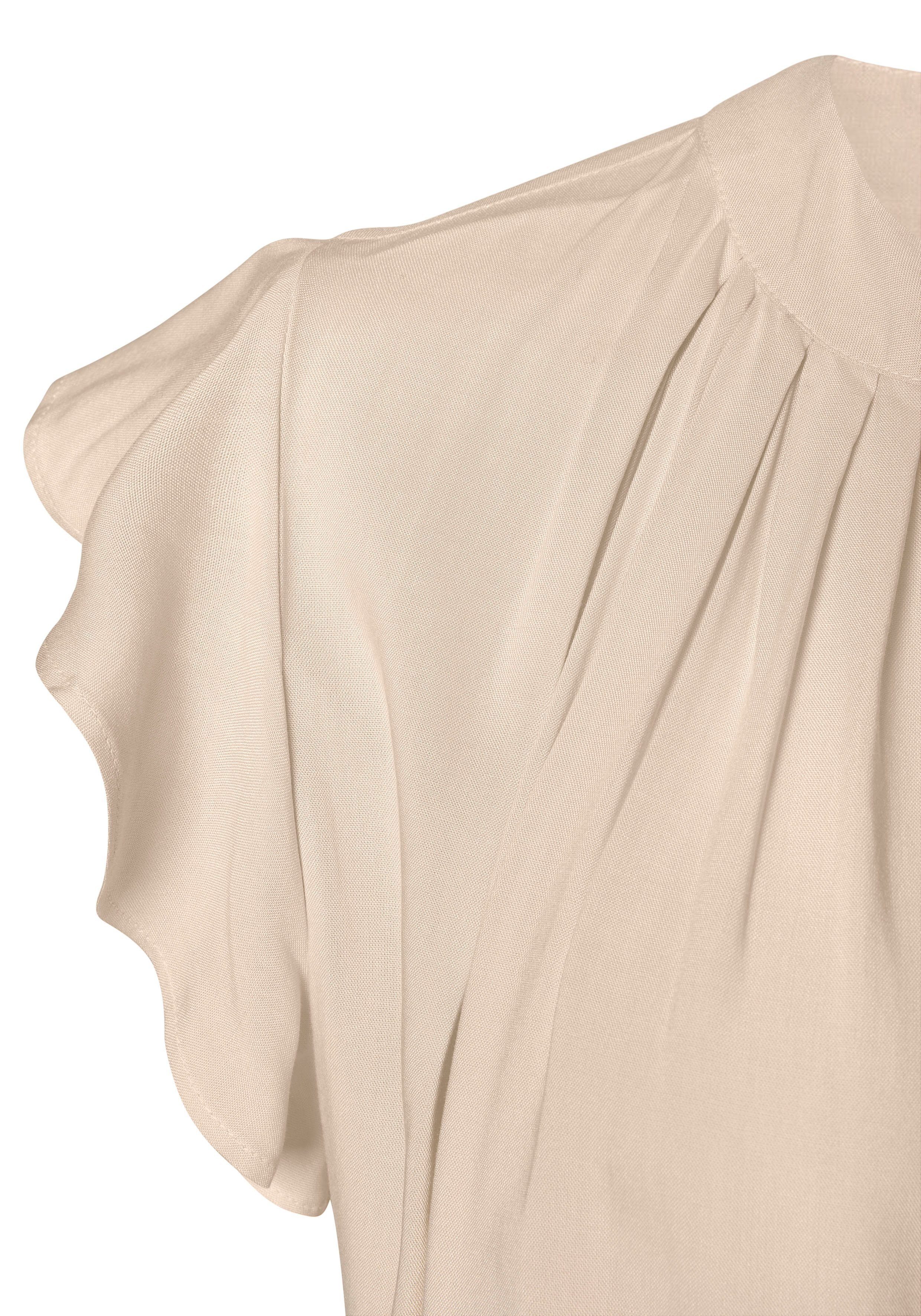 Lascana Blouse zonder sluiting met ruches-mouwen, korte mouwen blouse, elegant