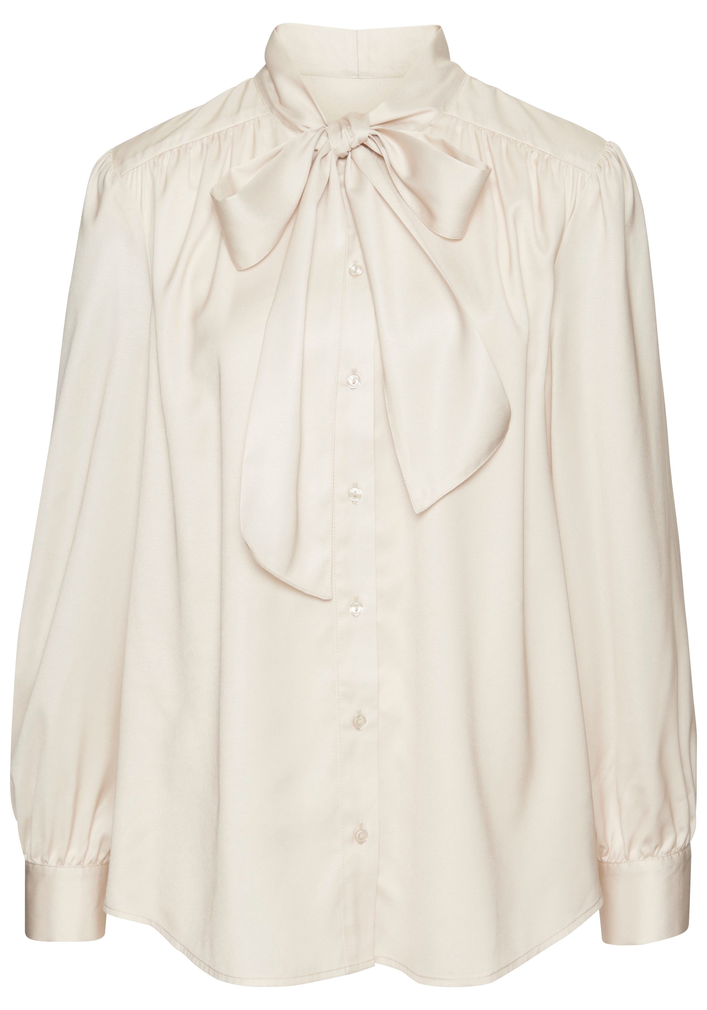 Lascana Blouse met kraagstrik met ruches
