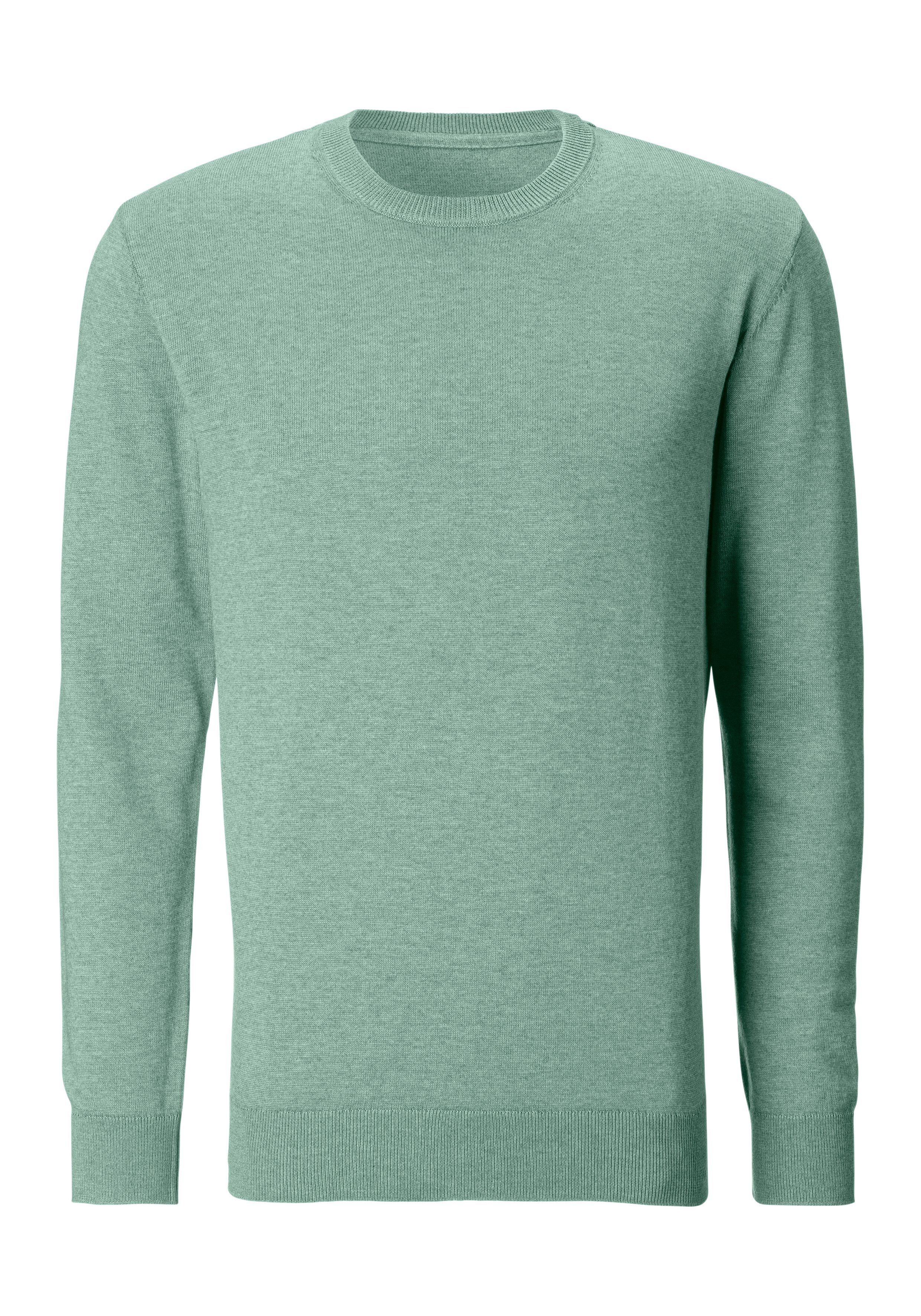 H.I.S Gebreide trui Regular fit, lange mouwen, pullover van fijn breiwerk, katoenmix heren maat XXL (60/62)