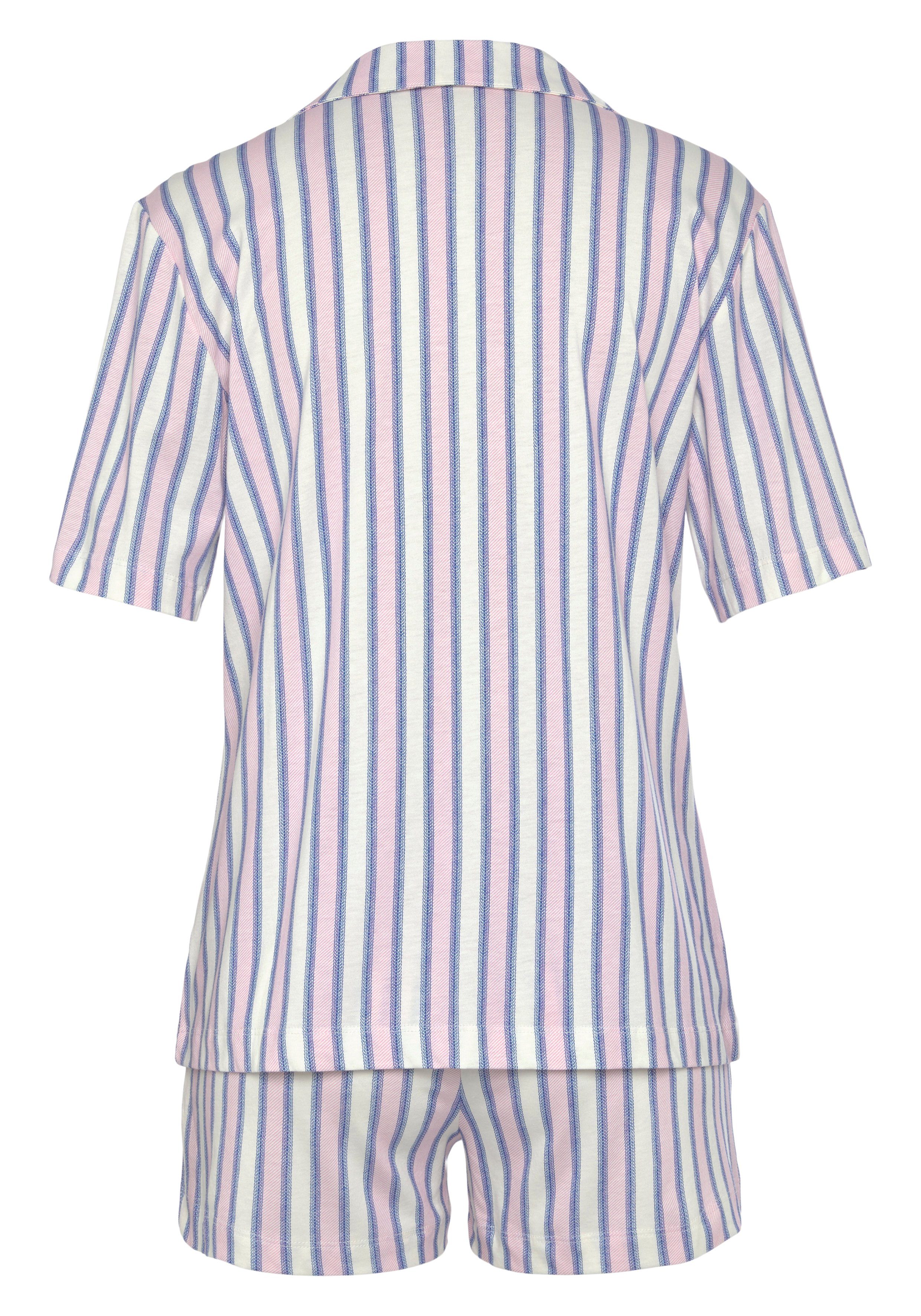s.Oliver RED LABEL Beachwear Shortama in klassieke stijl (2-delig)