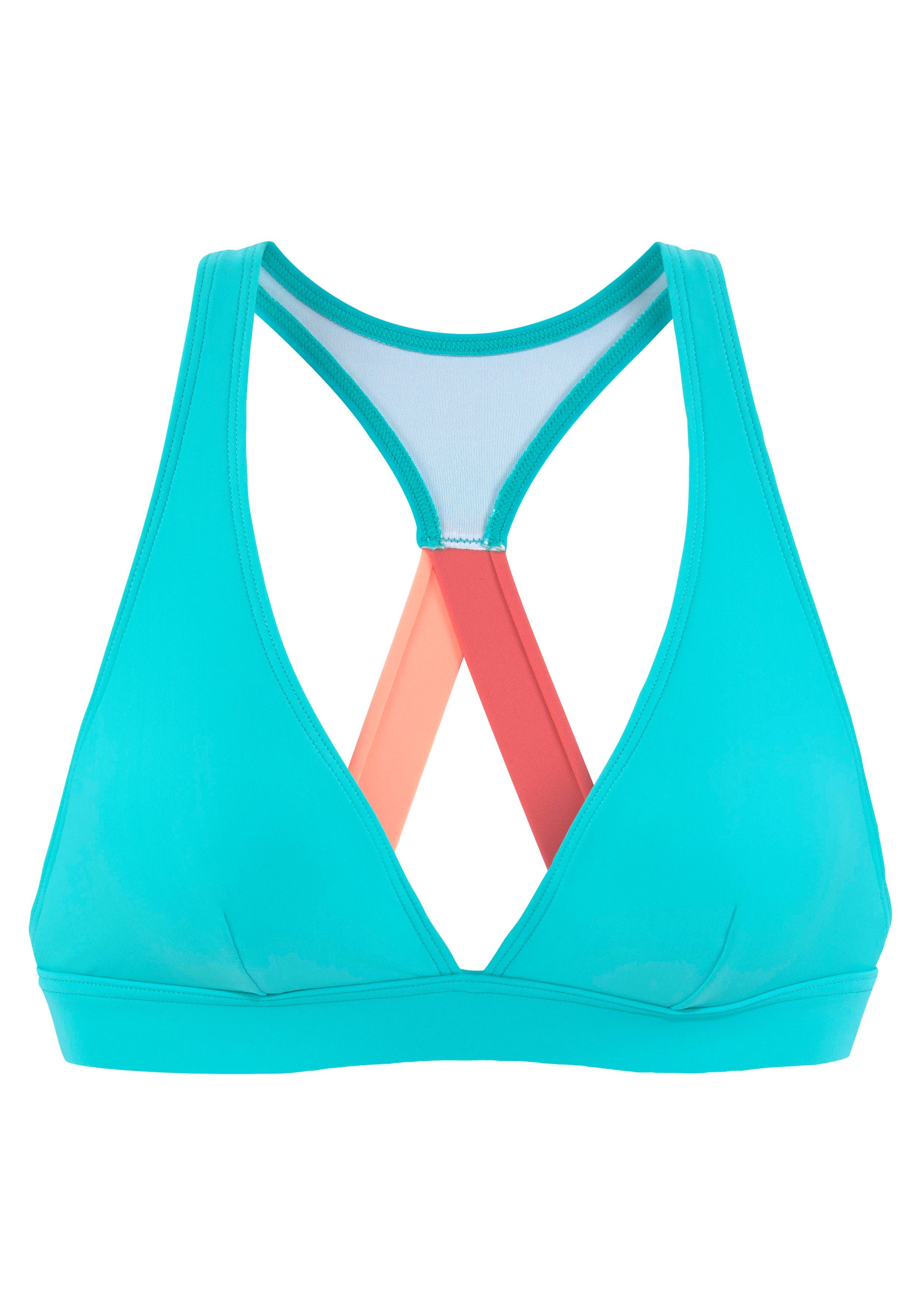 active by Lascana Triangel-bikinitop Janni met racerback bikini's maat 32 blauw