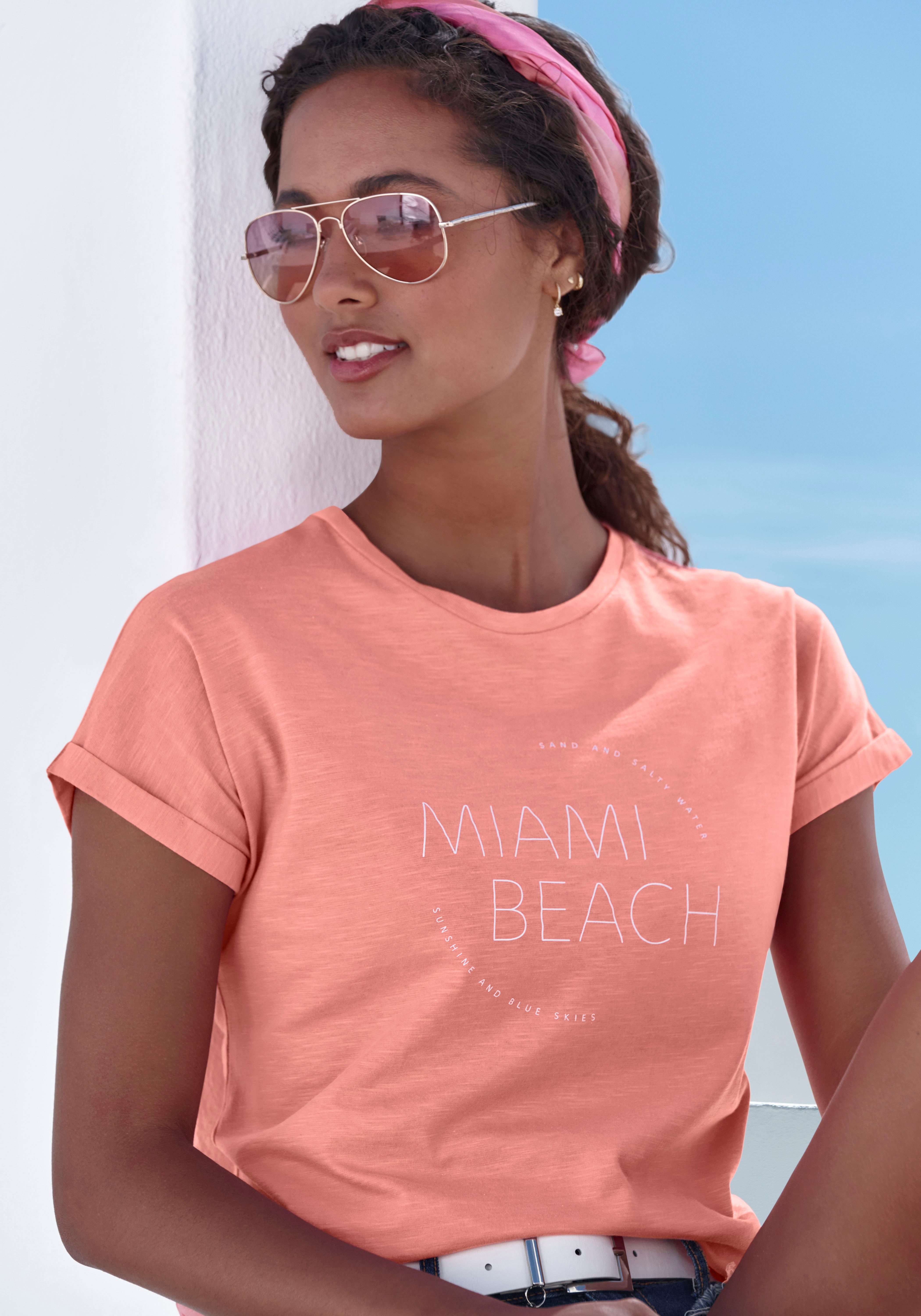 Vivance T-shirt Met modieuze frontprint in een zachte katoenkwaliteit (Set van 2)