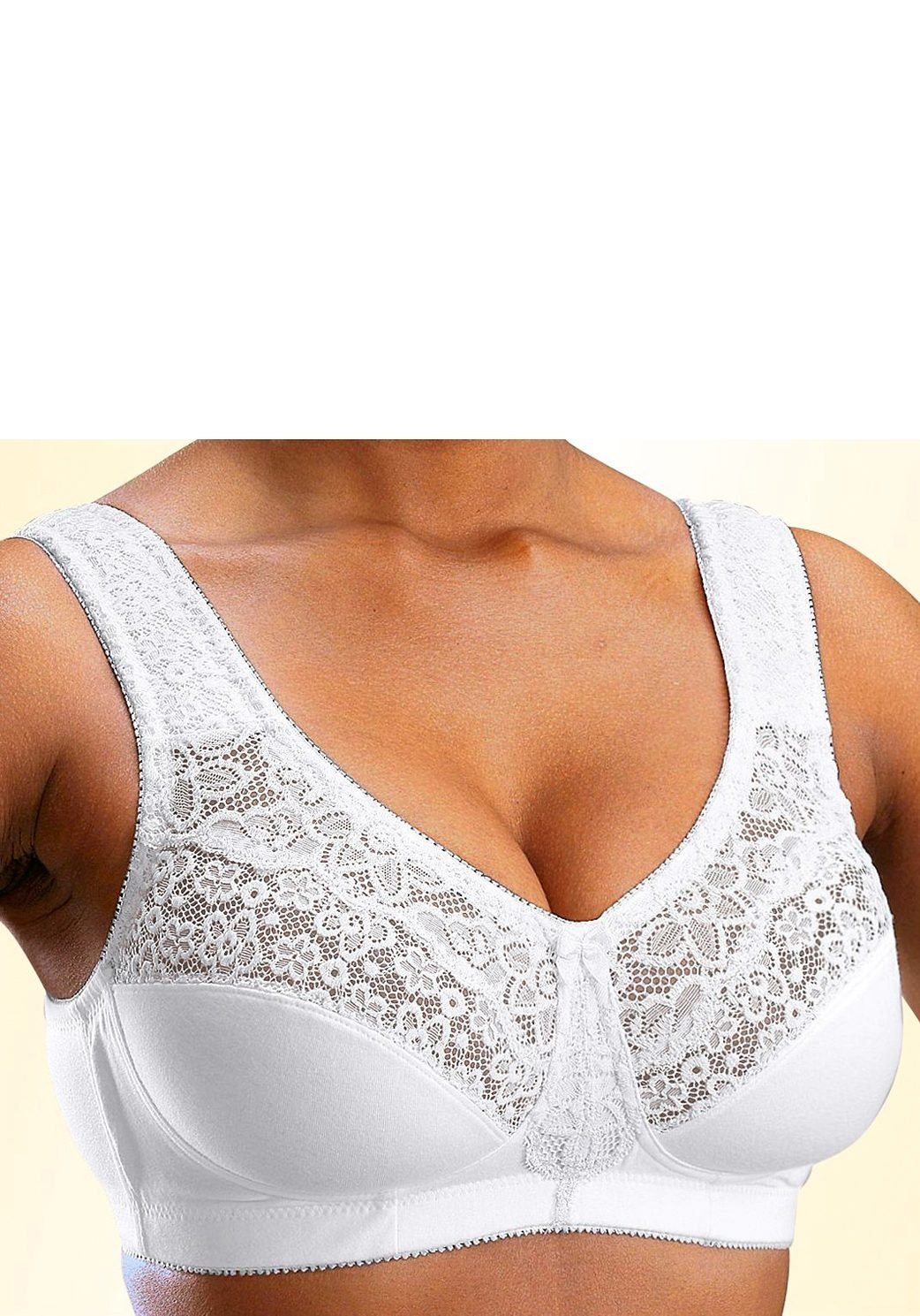 Petite fleur Steun-bh zonder beugels, met elegante kant, basic dessous (Set van 2)