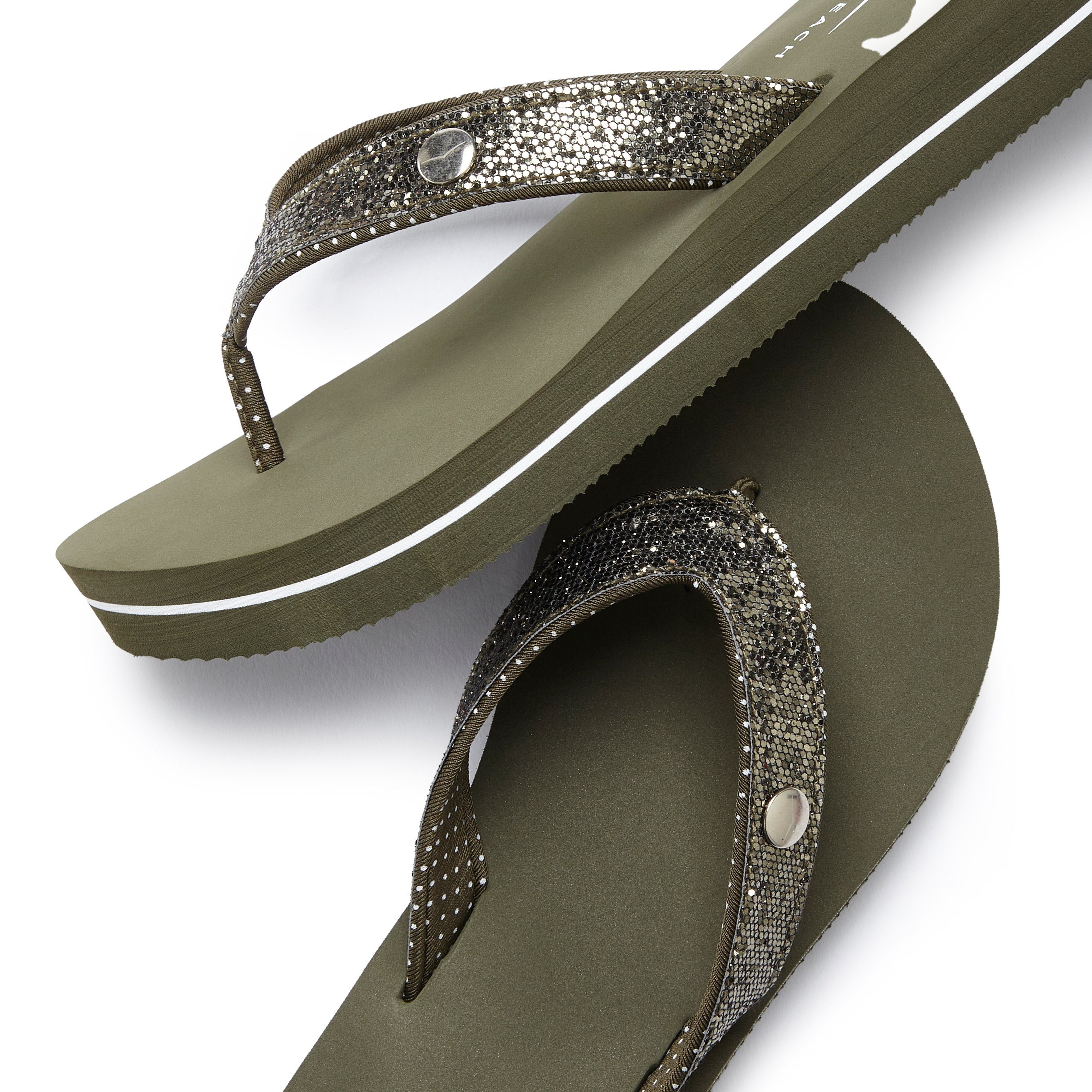 Venice Beach Badslippers Sandaal, pantoletten, badschoenen ultralicht met glitterband VEGAN