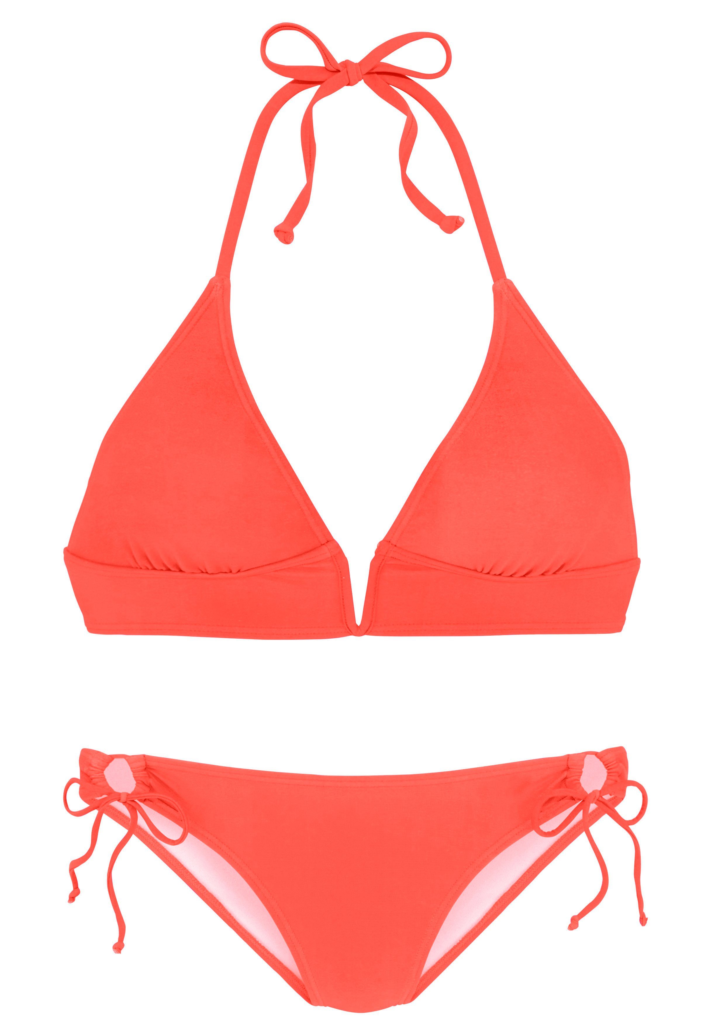 Vivance Triangelbikini met trendy v-hals triangel bikini's maat 40 roze