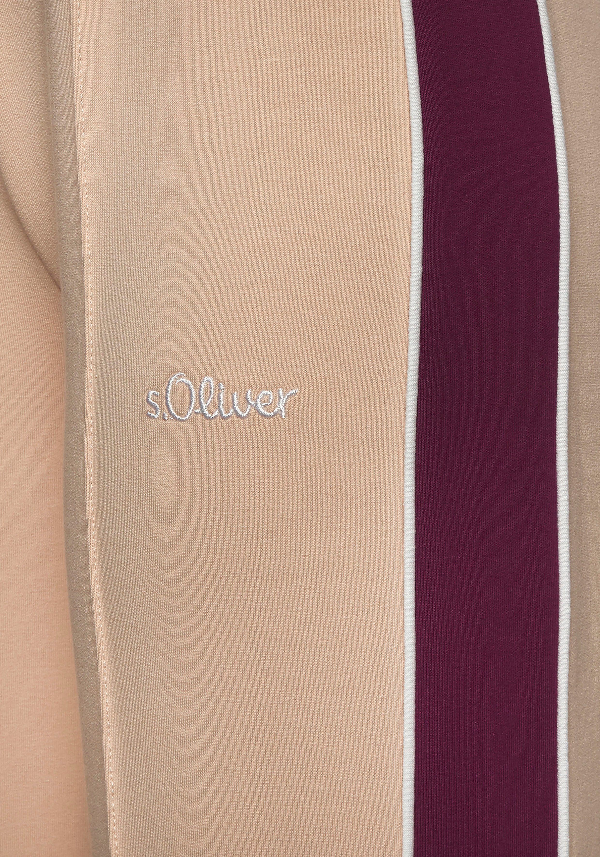 s.Oliver RED LABEL Beachwear Sweatbroek Loungebroek met contraststrepen en pipings, loungewear