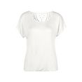 vivance t-shirt met zachte gehaakte kant achter (set van 2) wit