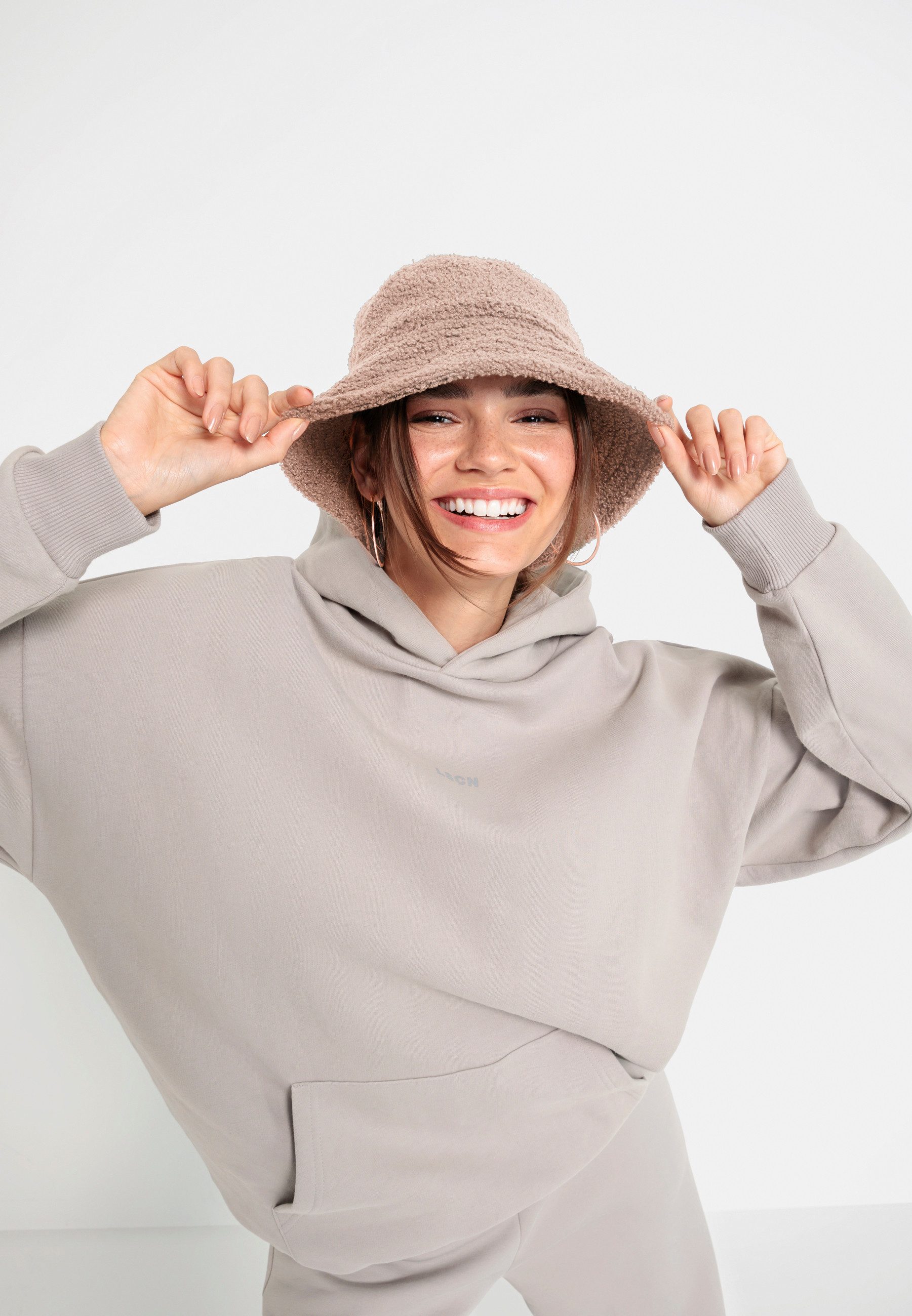 LSCN by LASCANA Vissershoed Outdoorhoed bucket hat van teddy