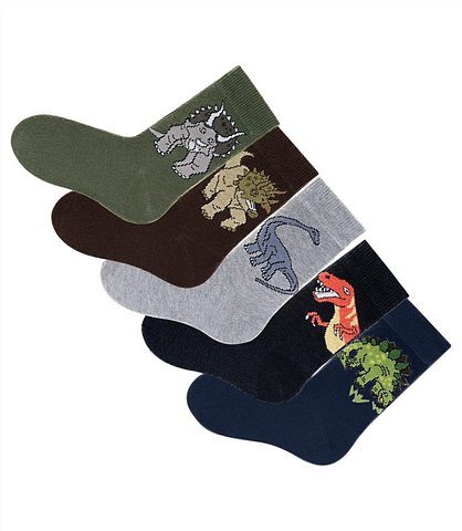 H.I.S Sokken met dinosaurusmotieven (set, 5 paar)